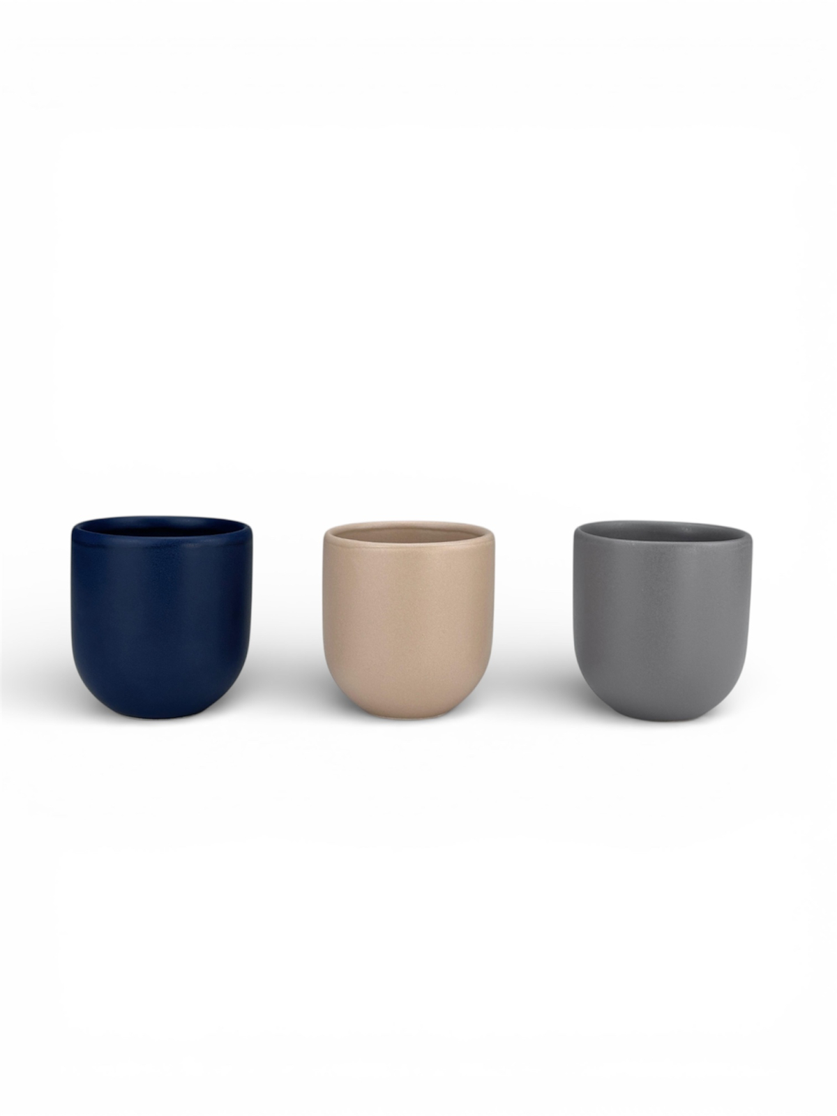 Set 3 cesti cafea Pahare Novum Trio Portal, glazura mata, 250ml