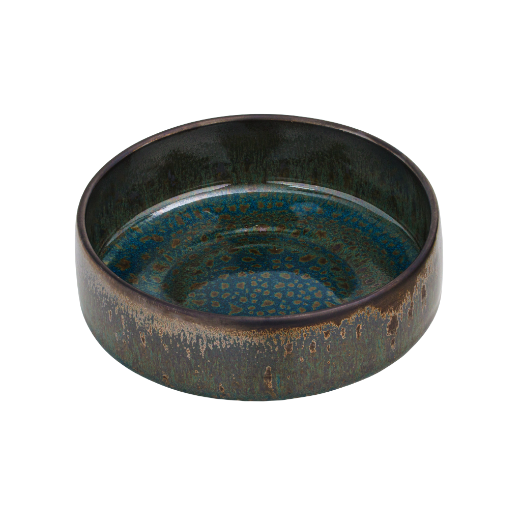 Set 108 Piese Verometal Glazura Albastru Verde Metalic Bronz Metalic Gri, Mat Argintiu ( Farfurie 25 cm, Farfurie 20 cm si Bol 450 ml ) 5