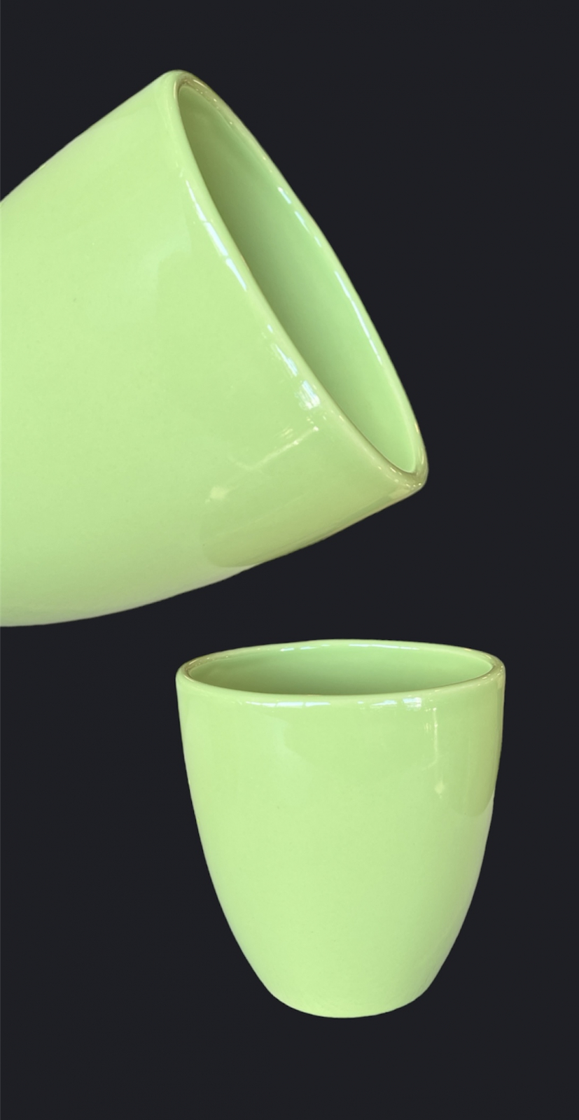 Ghiveci HOME Verde Lime (Diametru 13cm Inaltime 14cm) masca ceramica flori 3