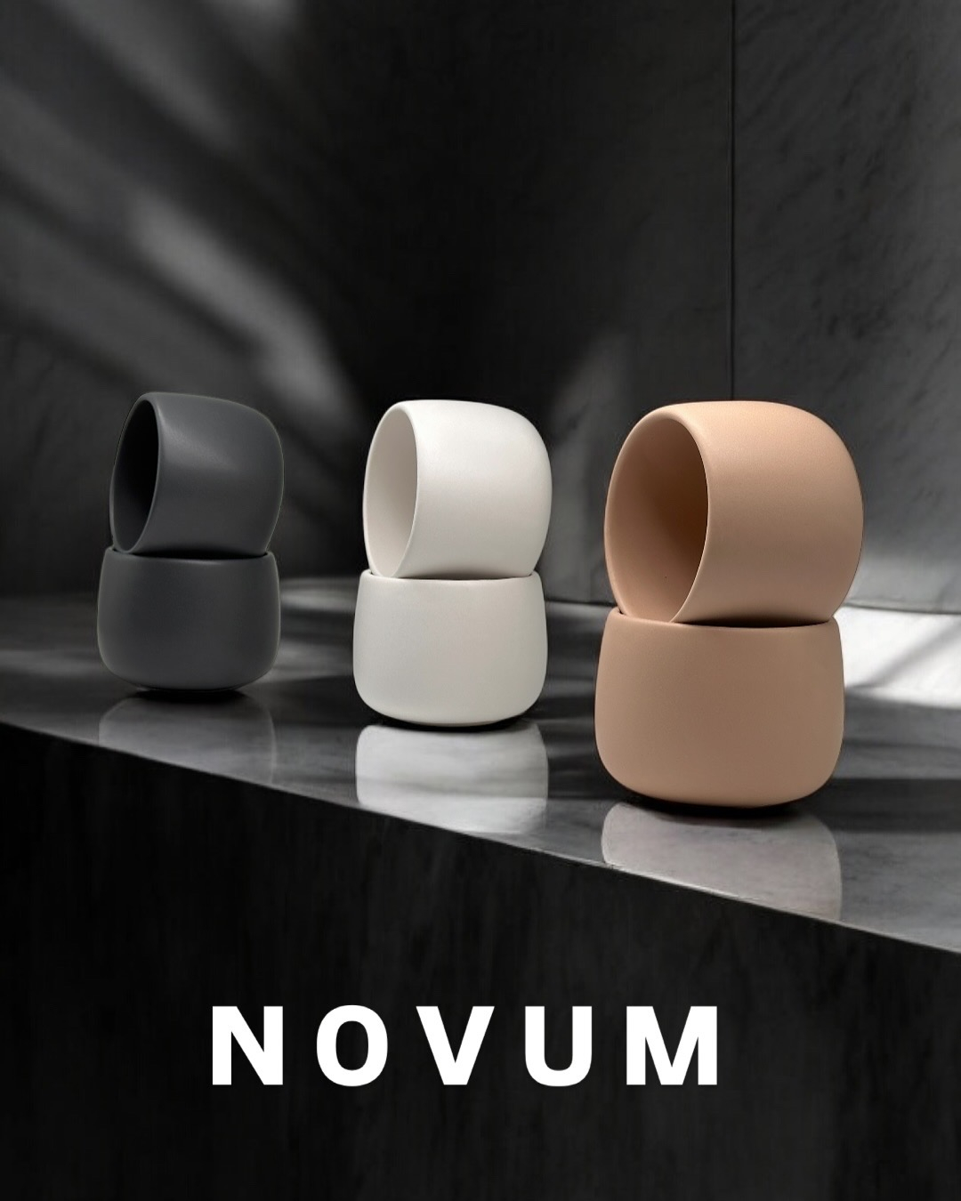 Pahar cafea NOVUM Milk Foam Cappucino 330ml Flat White, Latte (culoare Alb Mat Foam) 6