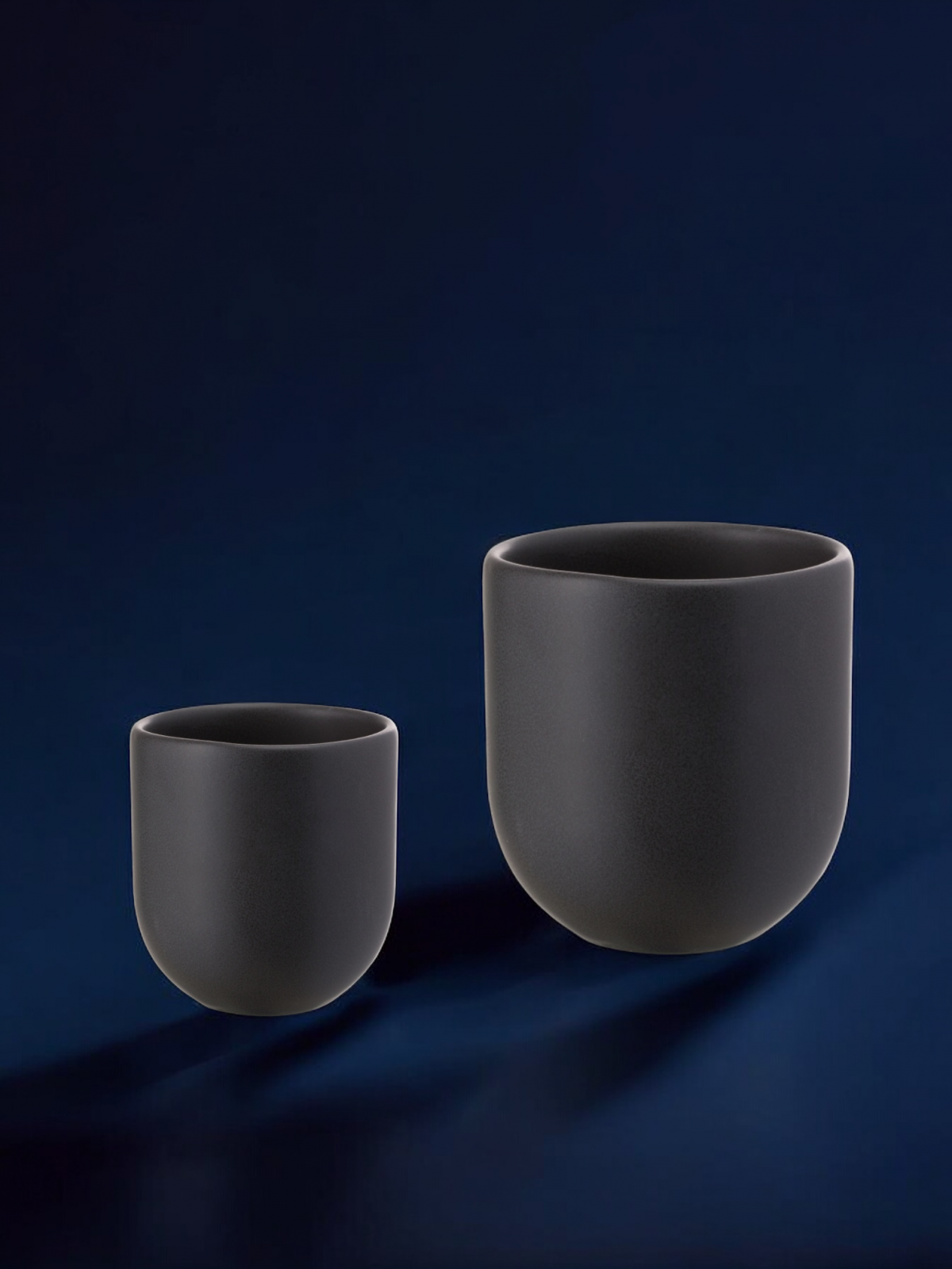 SET 2 PAHARE CAFEA VULCANO NEGRU CARBON MAT (1 PAHAR 250ML, 1 PAHAR 80ML) 5