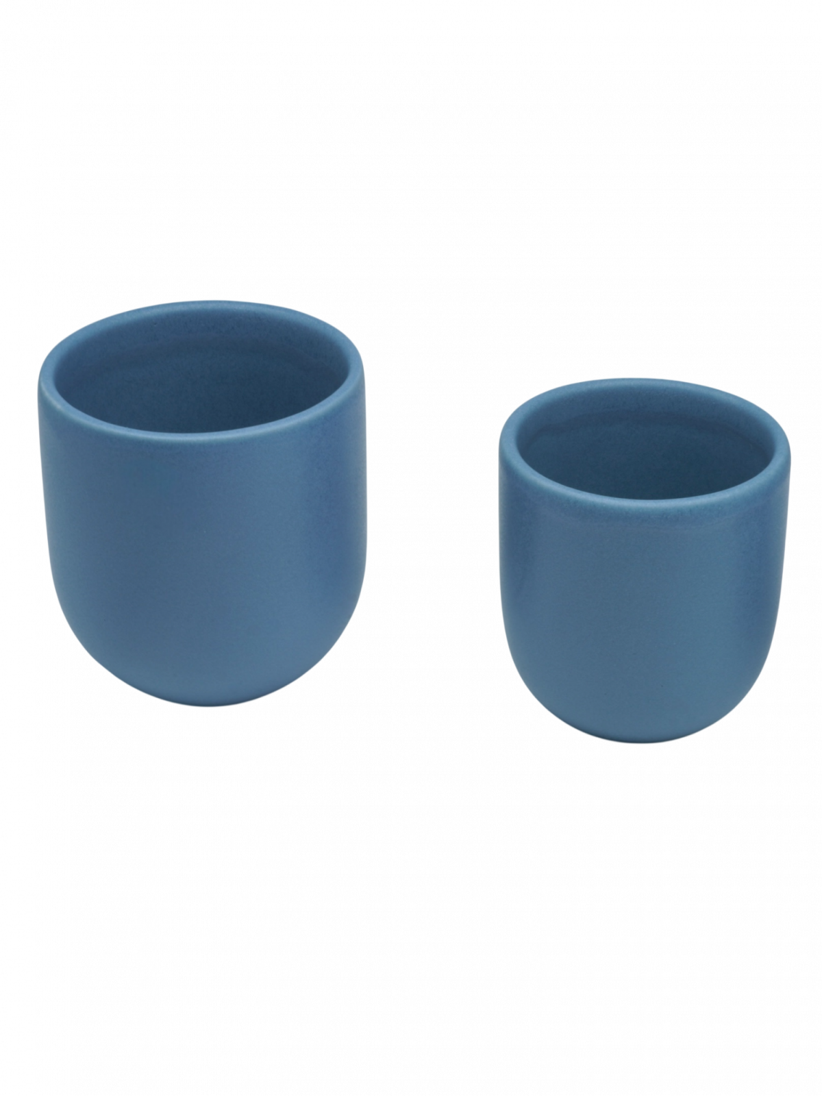 Set 3 Pahare Cafea NOVUM Velaris Blue Moon (Luna Albastra Mat) ,   250 ml, 150 ml, 80 ml ,   Gresie Ceramica Glazurata Manual 4