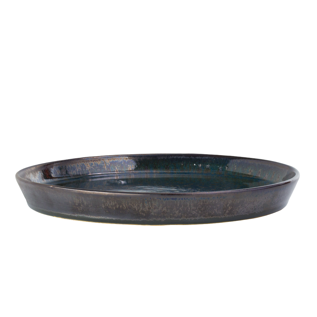 Set 108 Piese Verometal Glazura Albastru Verde Metalic Bronz Metalic Gri, Mat Argintiu ( Farfurie 25 cm, Farfurie 20 cm si Bol 450 ml ) 2