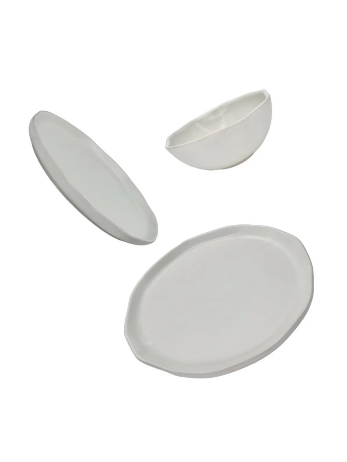 Farfurie Desert NOVUM alb mat Milk Foam 21cm (gresie ceramica glazurata manual) 3