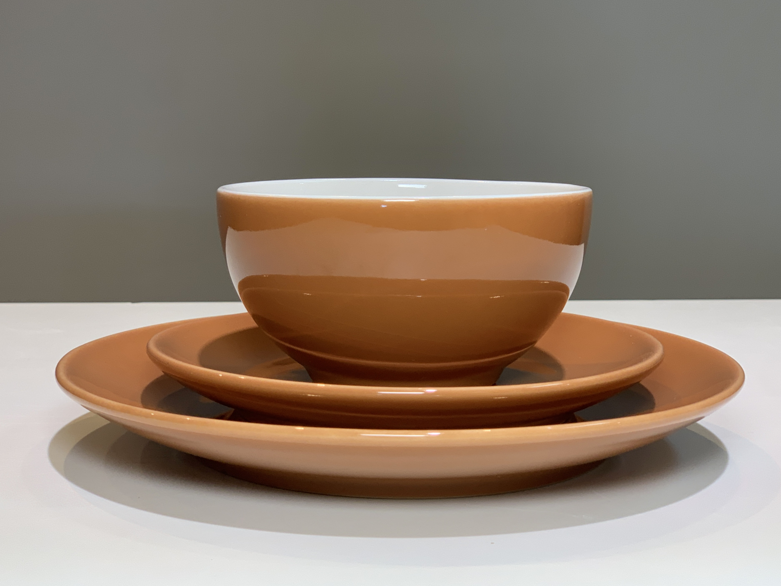 Set 3 Piese HOME Caramiziu ( Farfurie 26 cm, Farfurie 20 cm, Bol 16 cm 450 ml ) 5