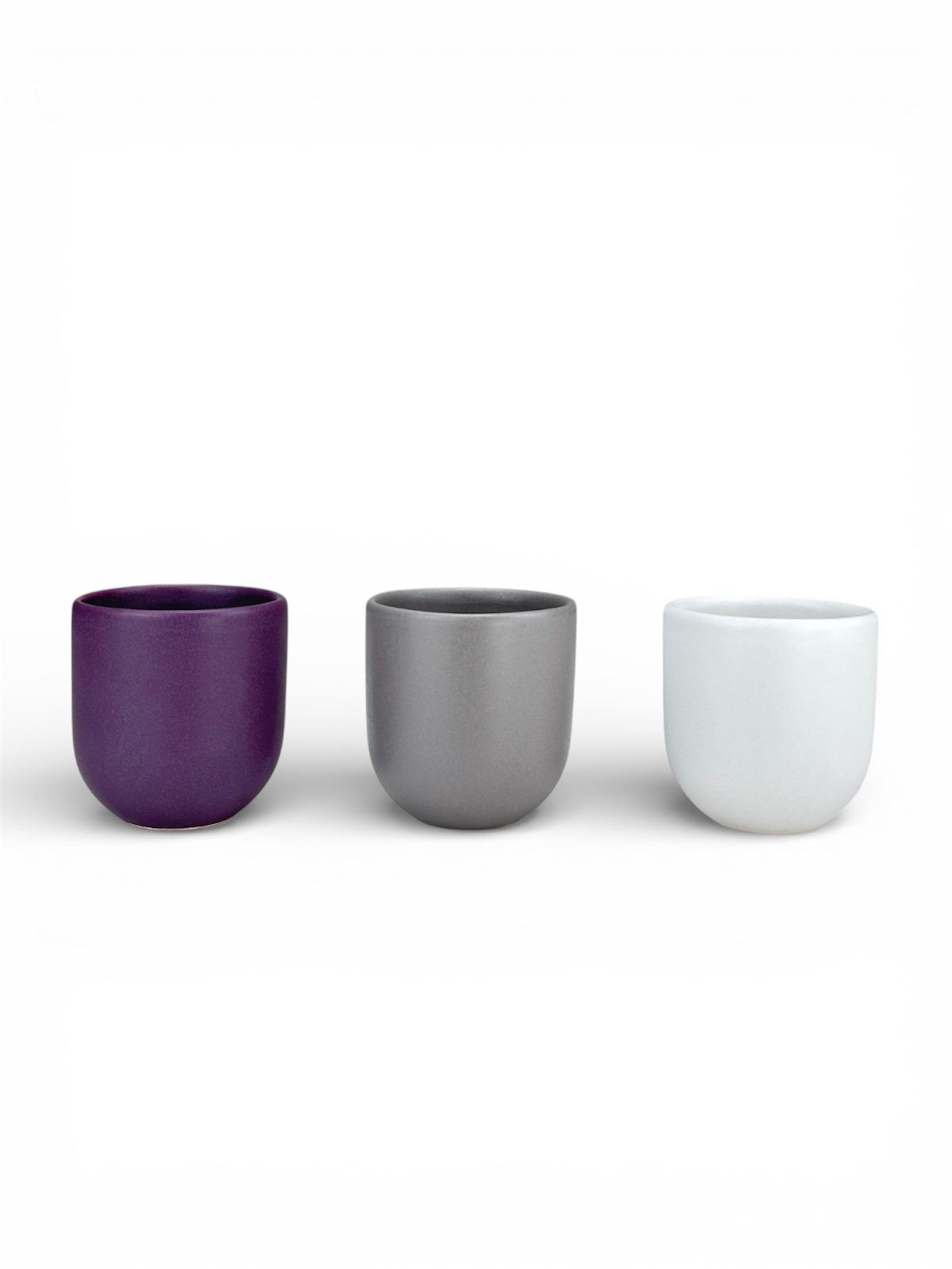 Set 3 cesti cafea Pahare Novum Trio Vista, glazura mata, 250ml