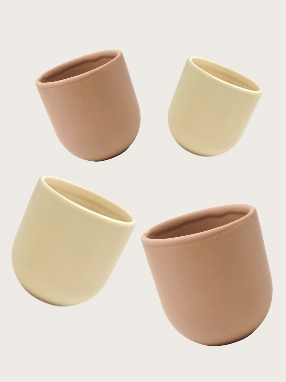 Set 4 Pahare Cafea Novum Margo Vanilie (2 pahare 80ml, 2 pahare 250ml) 2