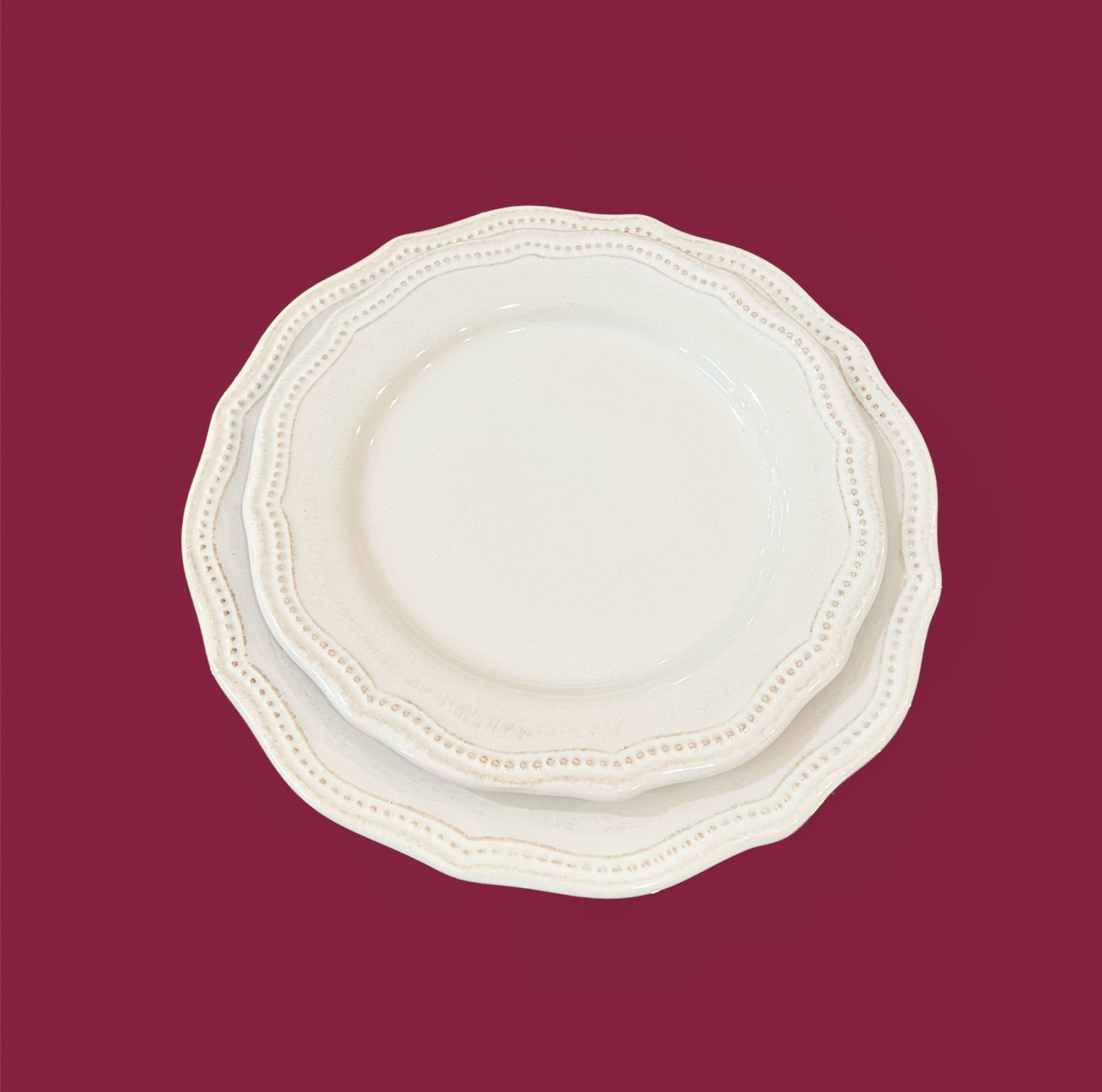 Set 4 Farfurii Aperitiv Vintage White 21,5cm - Ceramica Premium 6