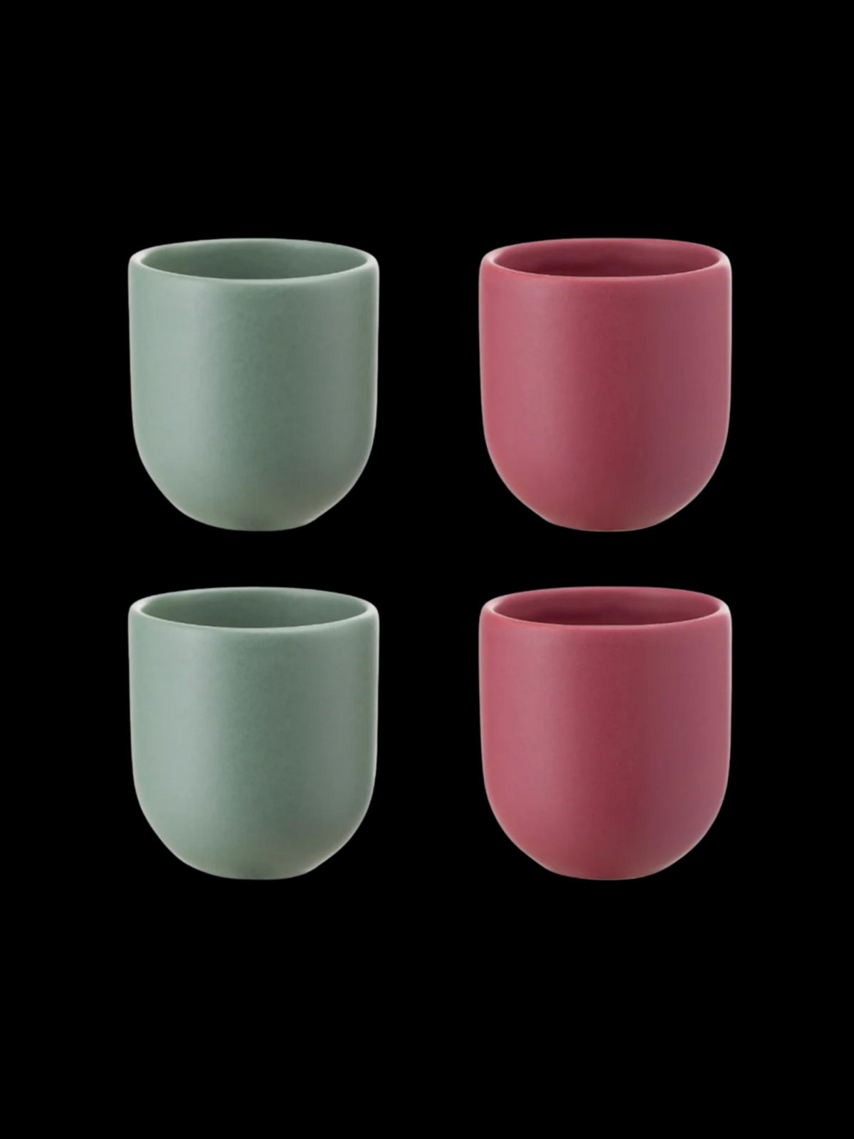 Set Cadou 4 Pahare Ceramica Novum Sarbatori (2 Pahare Rosii Mat 250ml, 2 Pahare Verzi Menta Mat 250ml) 3