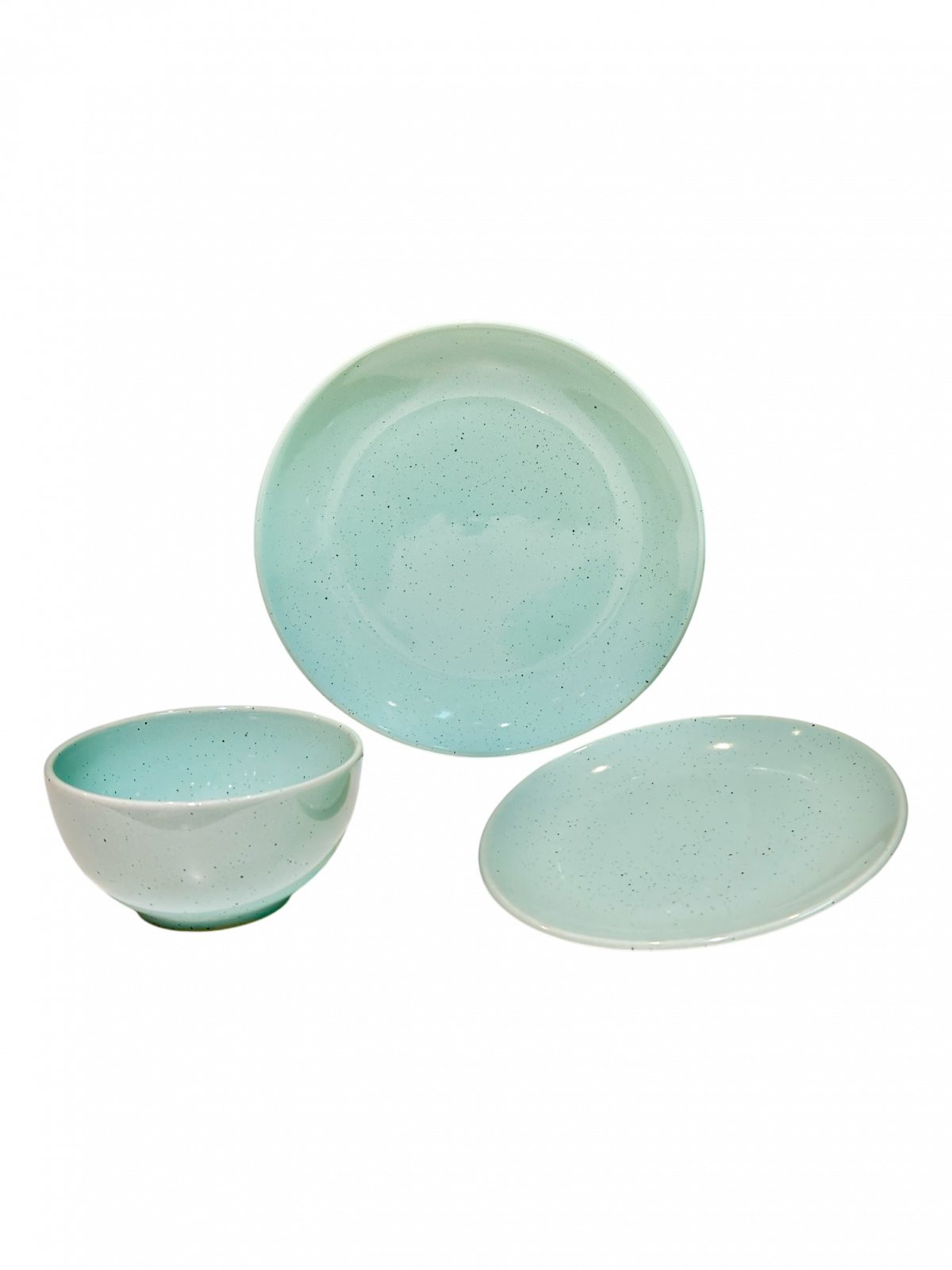 Set Farfurii 3 piese Mineral Aquamarine ( 1 Farfurie 26cm, 1 Farfurie 20cm, 1 Bol 480ml) 5