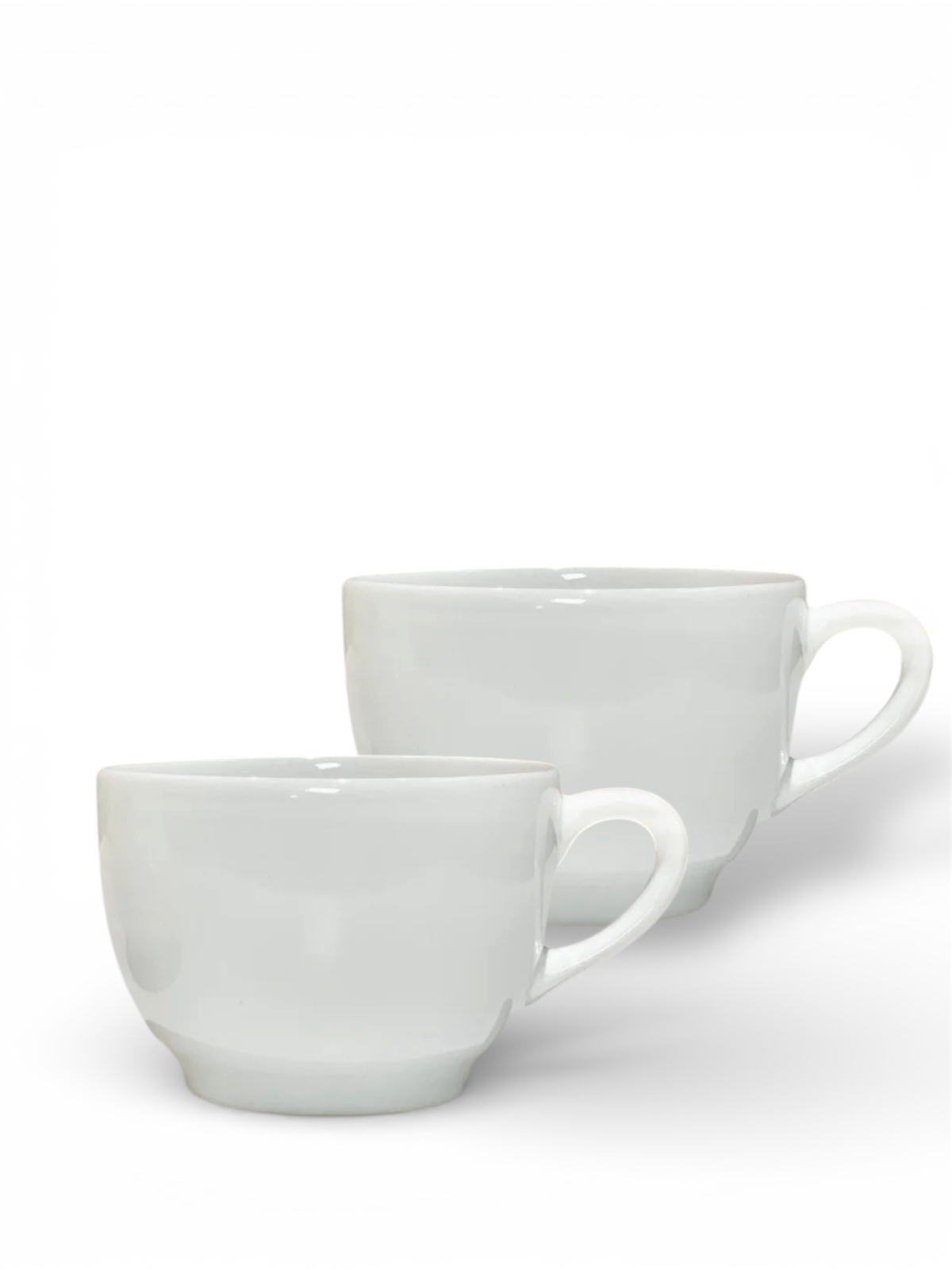 Set 2 Cani Casablanca, glazura alba lucioasa, 350ml