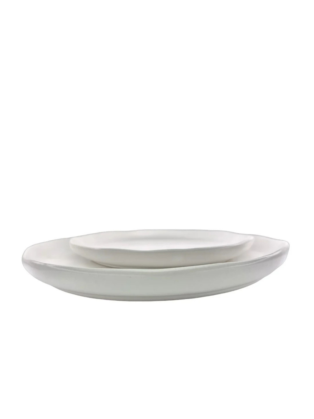 Farfurie Desert NOVUM alb mat Milk Foam 21cm (gresie ceramica glazurata manual) 2