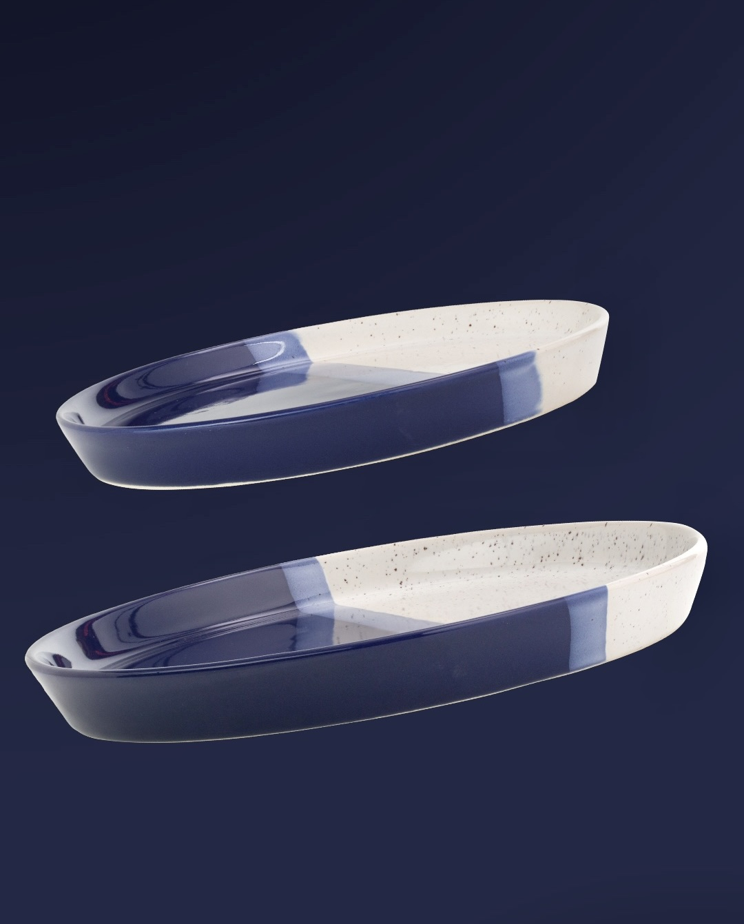 Set 2 Farfurii Artizan Albastru Arhitect (1 Farfurie 25 cm,1 Farfurie 20 cm) 3