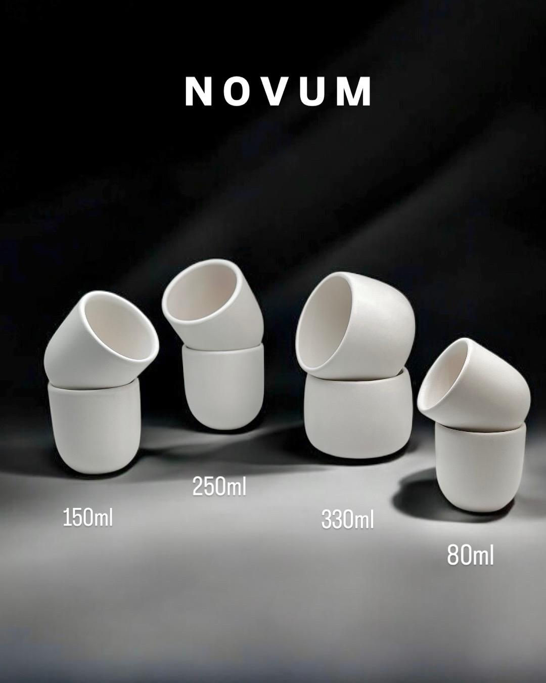 Pahar cafea NOVUM Milk Foam Cappucino 330ml Flat White, Latte (culoare Alb Mat Foam) 5