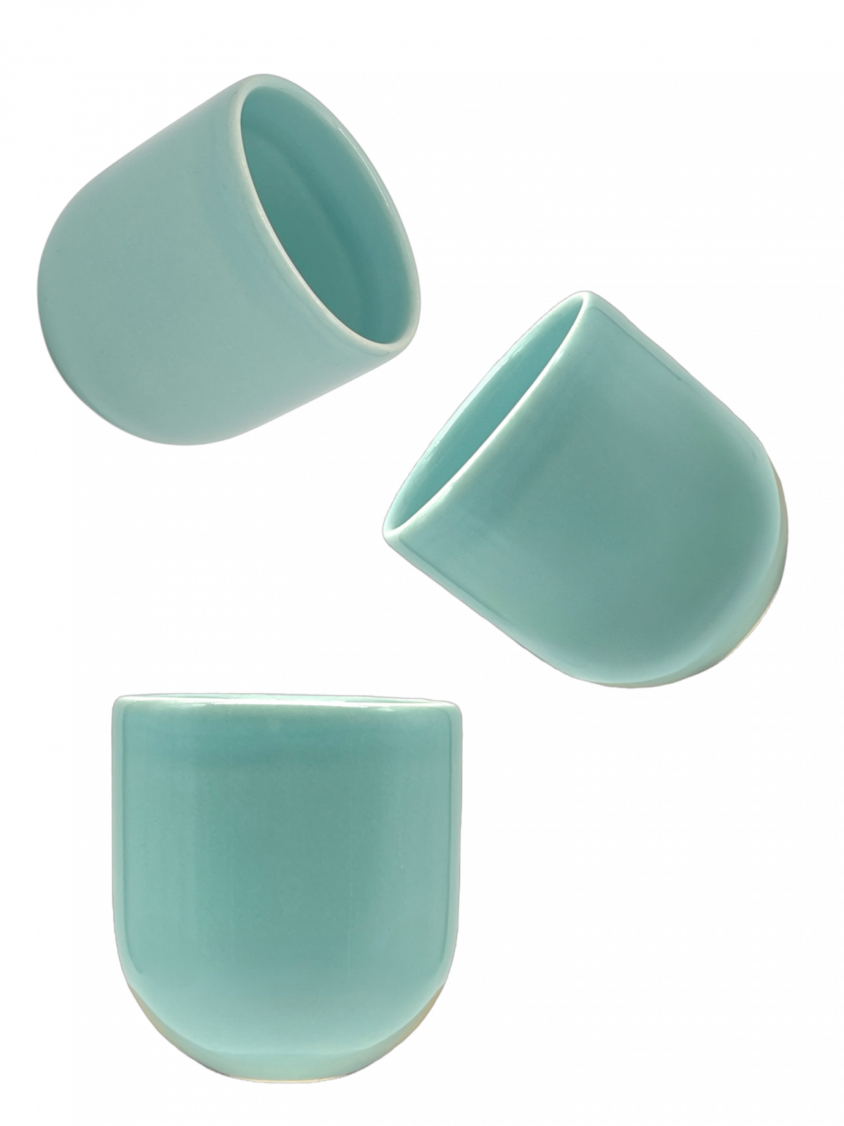 Pahar Cafea Albastru deschis (PANTONE Baby Blue, 250ml), gresie glazurata manual 2
