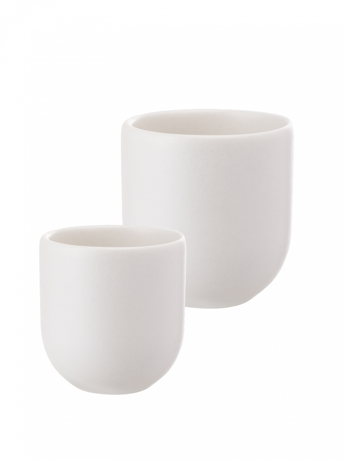 SET 2 PAHARE CAFEA NOVUM ALB MAT (1 PAHAR 150ML, 1 PAHAR 80ML) 2