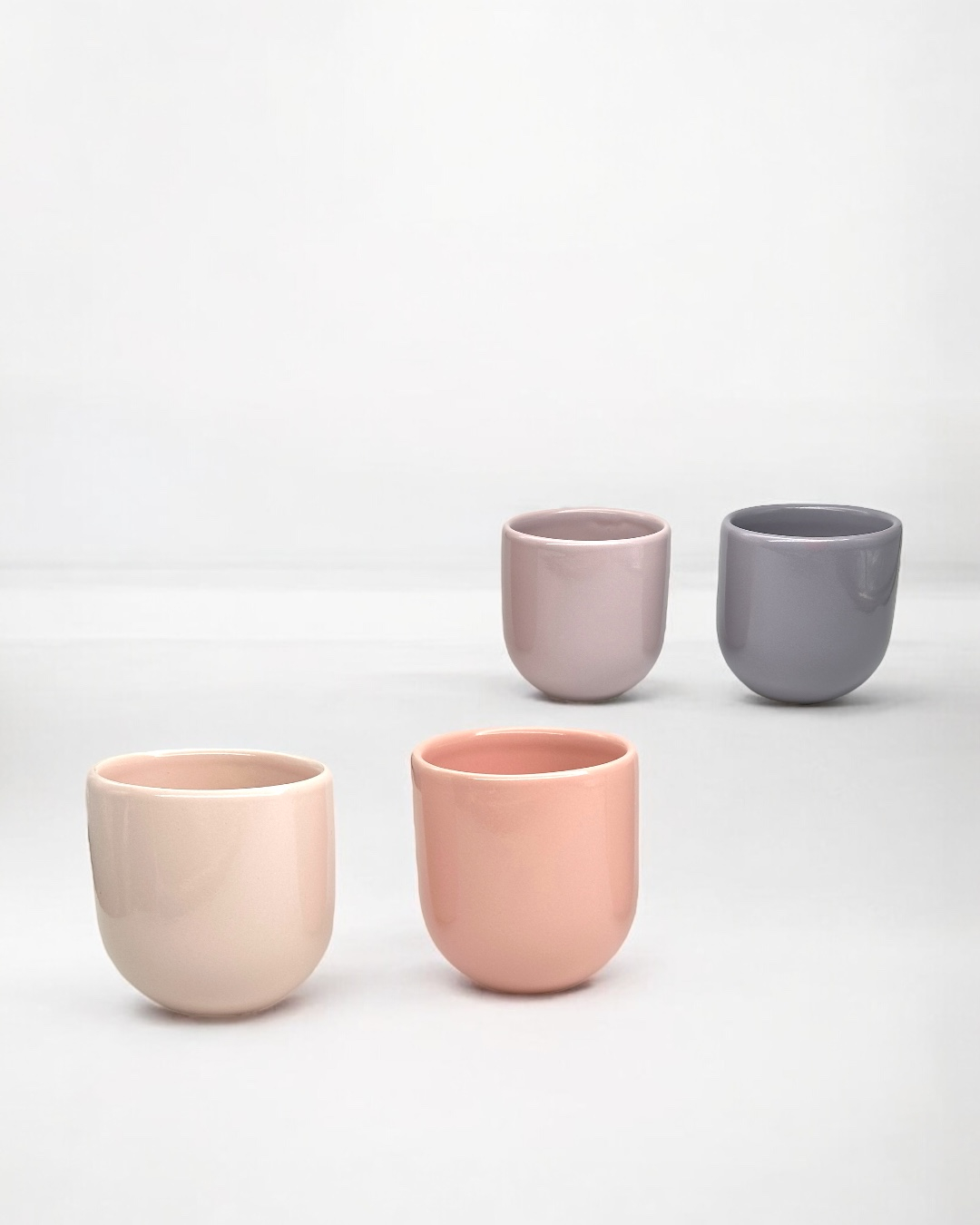 SET 4 PAHARE CAFEA CERAMICA NOVUM SPRINGTIME PASTEL 250ML 5