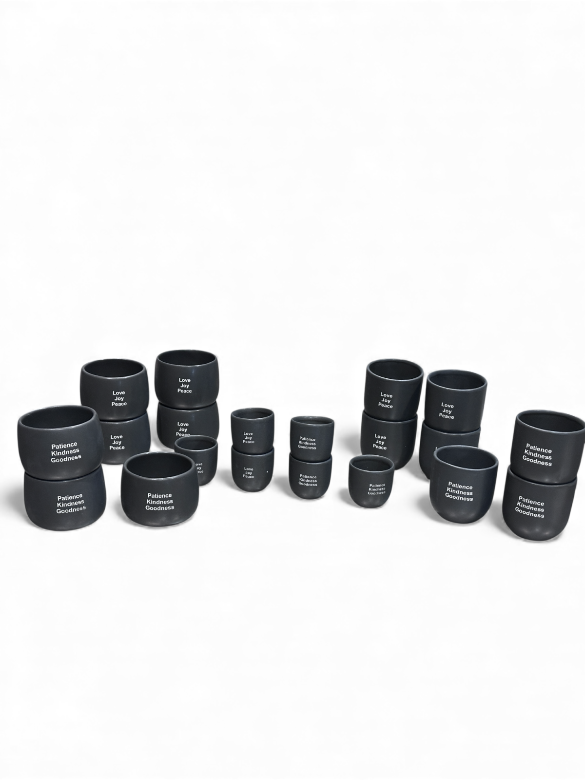 Set 30 Cesti Cafea tip Pahare NOVUM Gresie Glazurata, Diferite Marimi si Culori de Glazuri 5