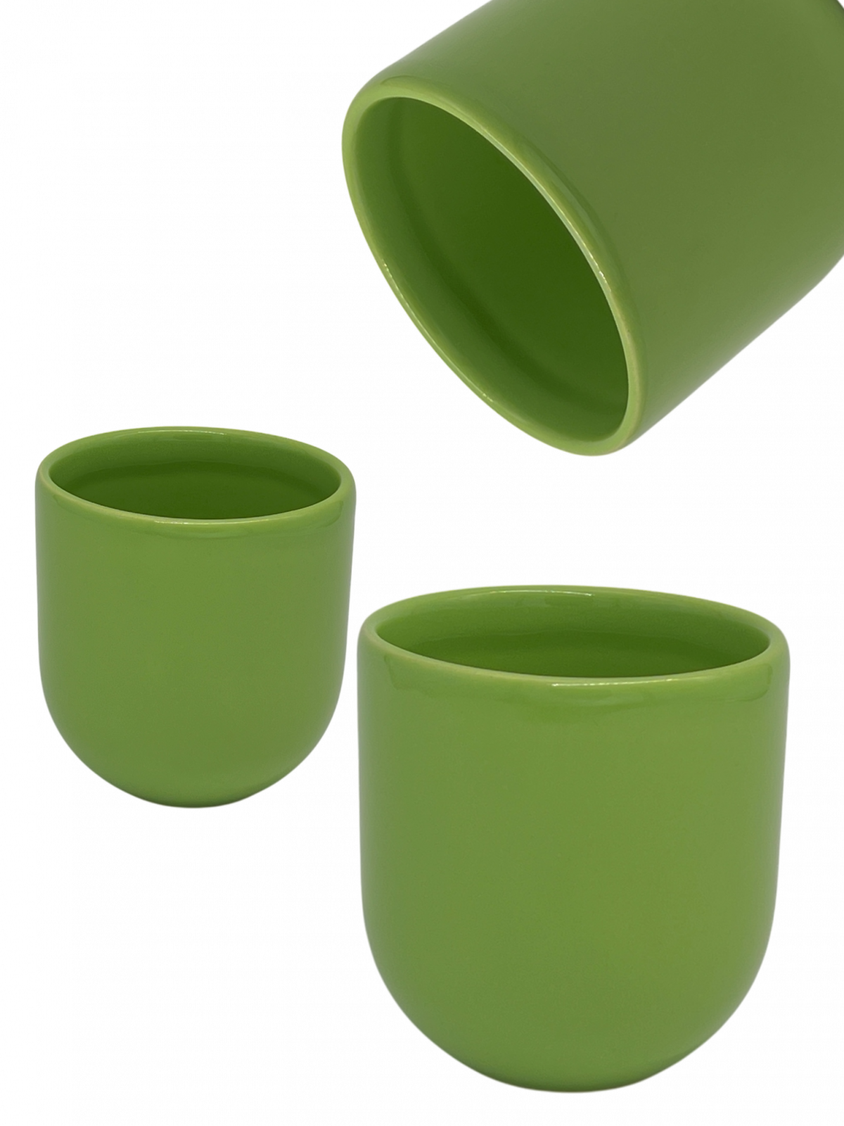 PAHAR CAFEA NOVUM VERDE DESCHIS (PANTONE Green Forest, 250ML) GRESIE GLAZURATA MANUAL 4