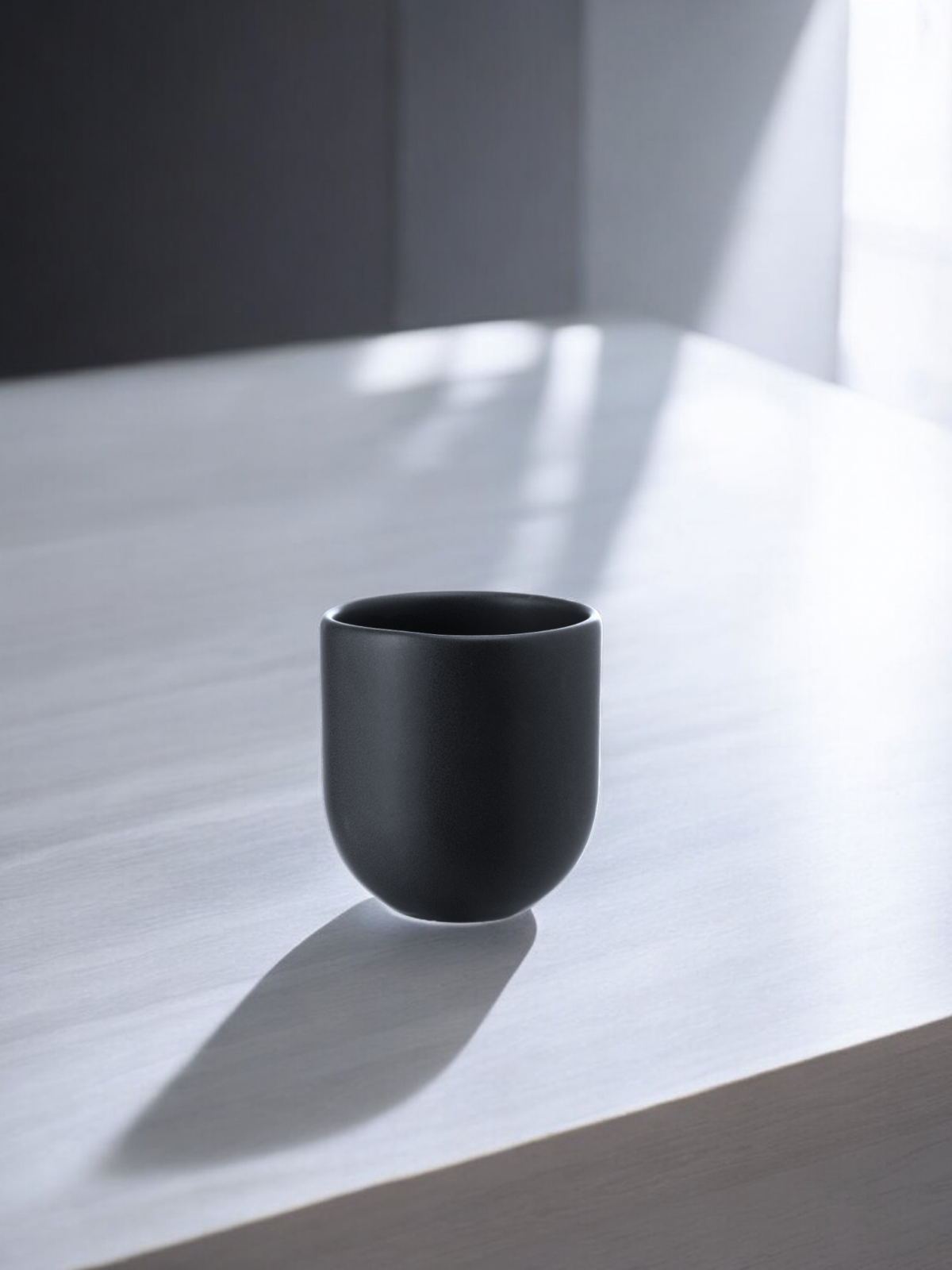 PAHAR CAFEA NOVUM VULCANO 150ML, NEGRU CARBON MAT (ESPRESSO, CAPPUCCINO) GRESIE GLAZURATA 3
