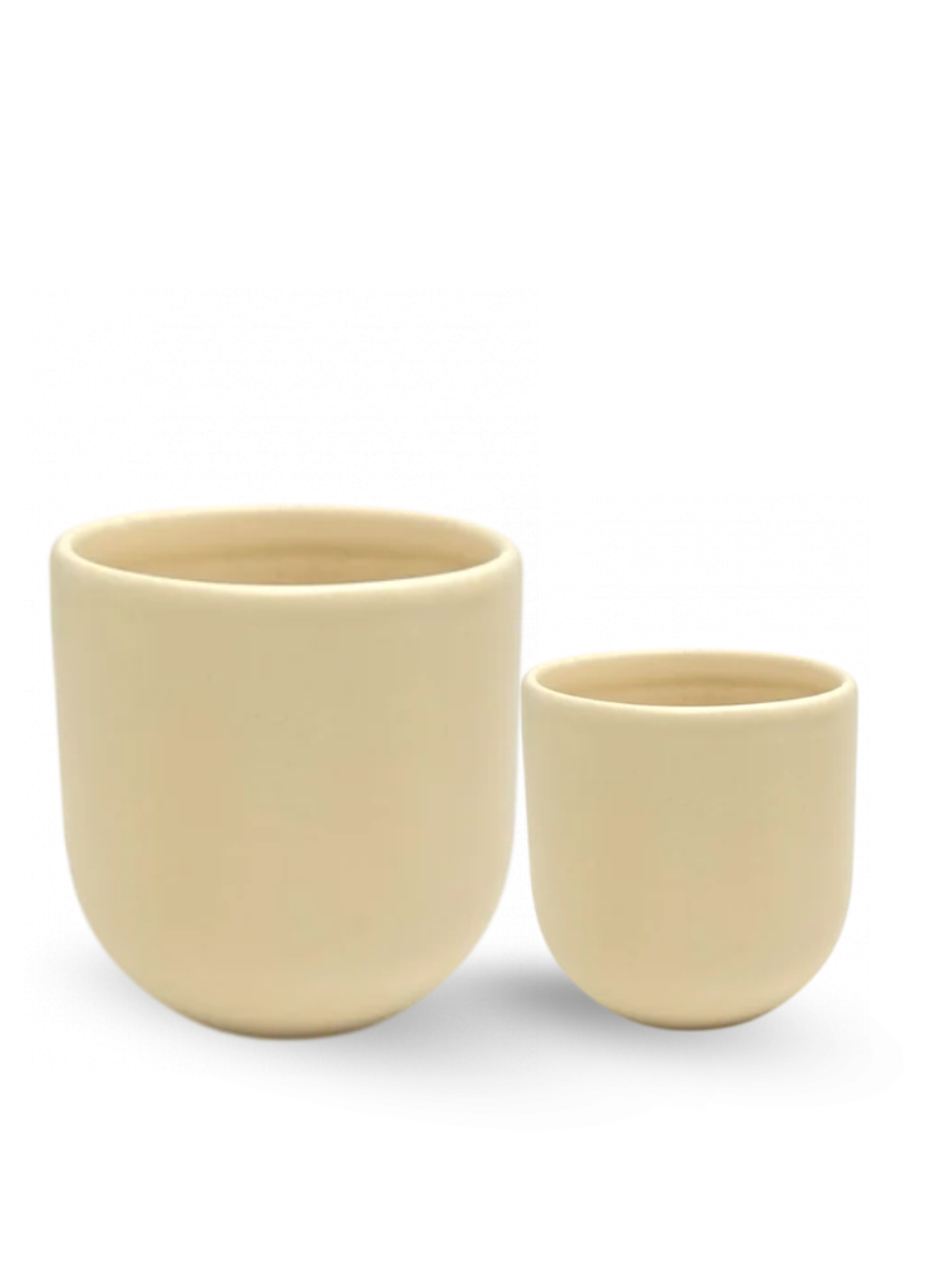 Set 2 Pahare Cafea Novum Margo Vanilie (1 pahar 80ml, 1 pahar 250ml)