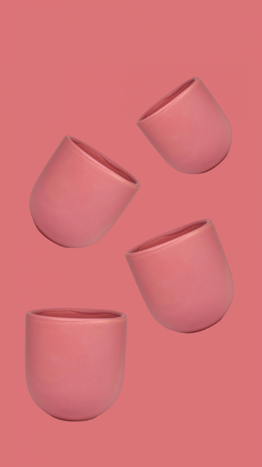Pahar Cafea Novum Roz (Pantone Coral Pink , 250ml) Gresie Glazurata Manual 4
