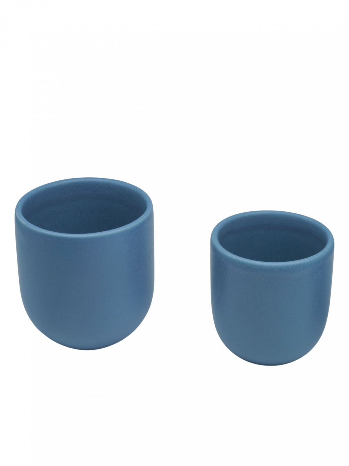 Set 3 Pahare Cafea NOVUM Velaris Blue Moon (Luna Albastra Mat) ,   250 ml, 150 ml, 80 ml ,   Gresie Ceramica Glazurata Manual 6