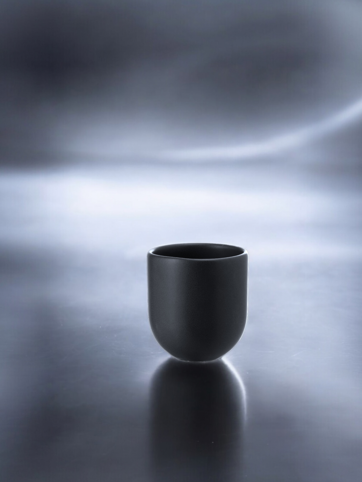 PAHAR CAFEA NOVUM VULCANO 150ML, NEGRU CARBON MAT (ESPRESSO, CAPPUCCINO) GRESIE GLAZURATA 4