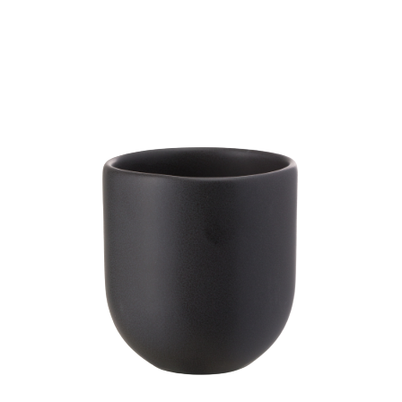 Set 2 Pahare Mari Ceramica Novum Vulcano 250ml, Negru Carbon Mat (Cappuccino, Flat White, Latte)