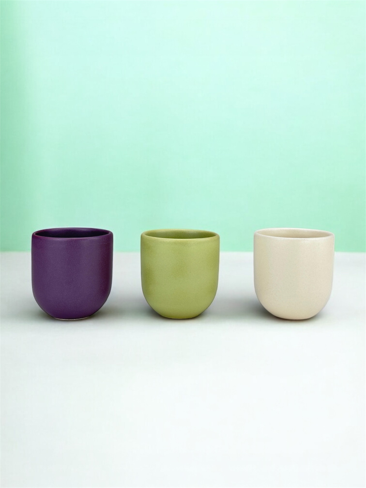 Set 3 cesti cafea Pahare Novum Trio Serenity, glazura mata, 250ml 3