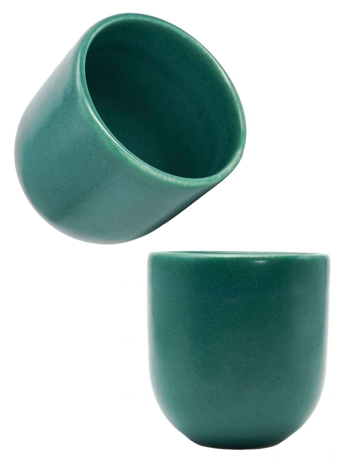 Pahar Cafea Novum Verde Emerald 250ml (Glazurat Manual)