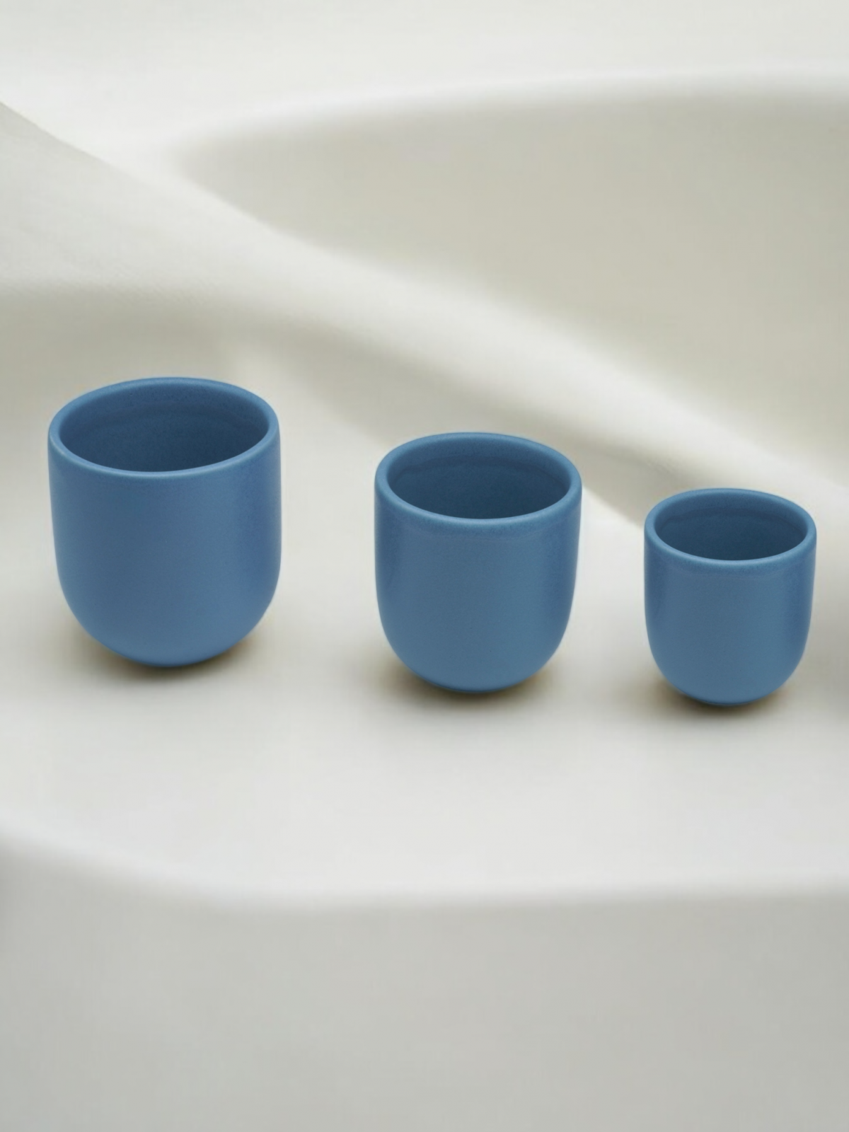 Pahar Cafea NOVUM Velaris Blue Moon 250 ml (Luna Albasta Mat) ,   Gresie Ceramica Glazurata Manual 3