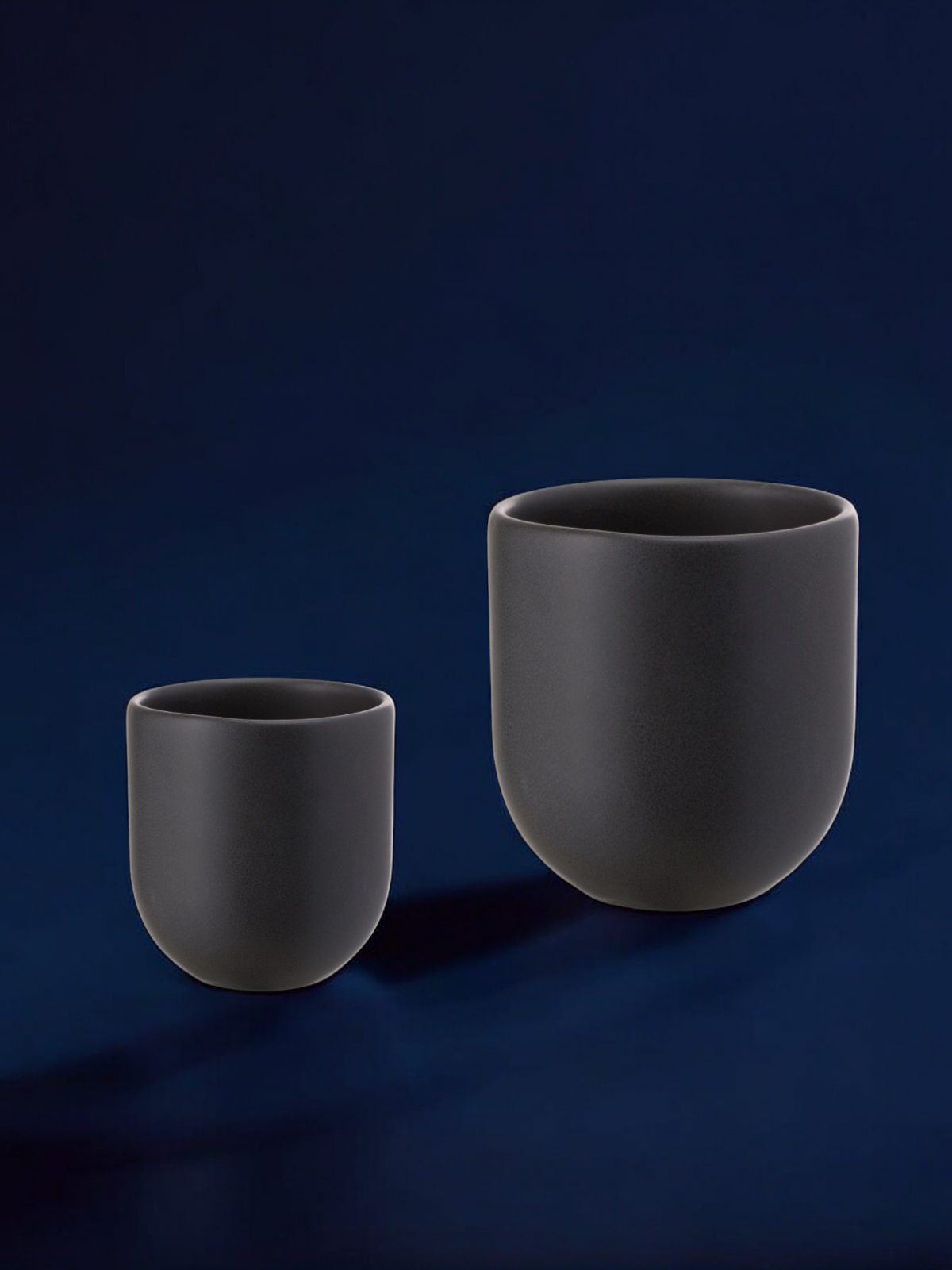 SET 2 PAHARE CAFEA VULCANO NEGRU CARBON MAT (1 PAHAR 250ML, 1 PAHAR 80ML) 4