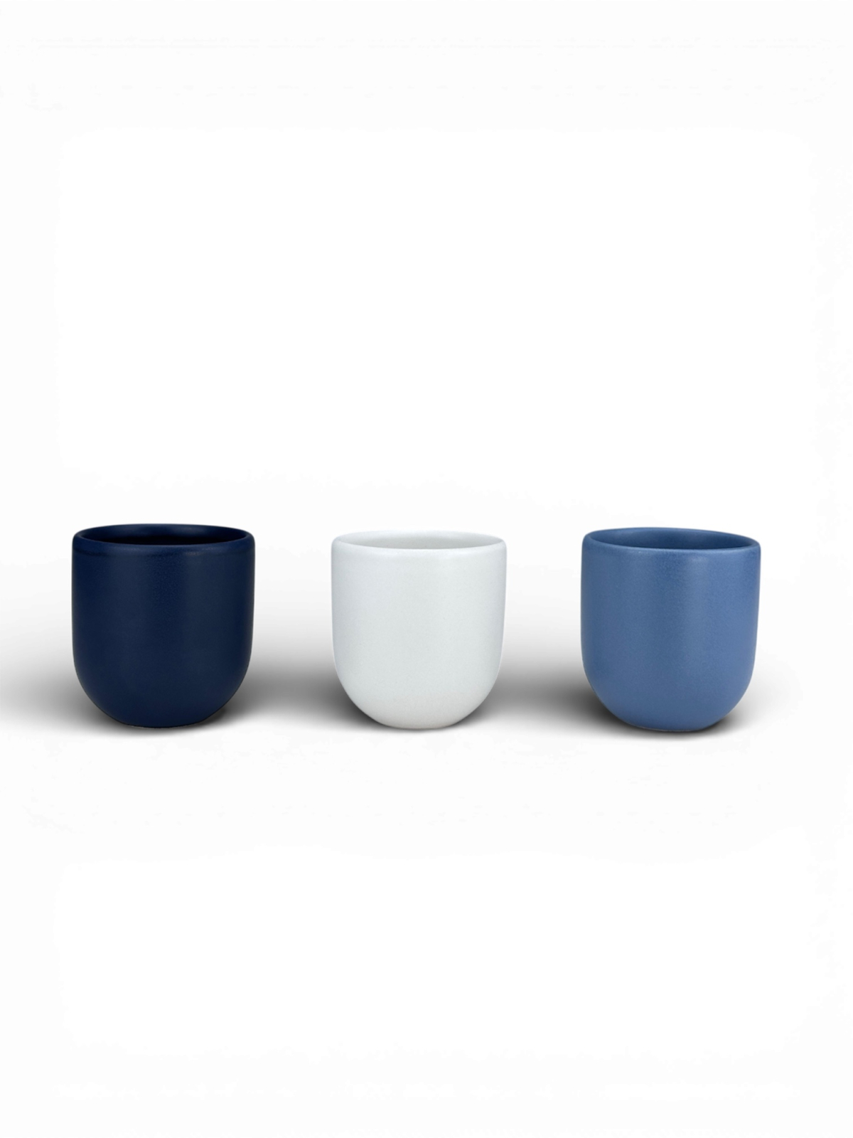 Set 3 cesti cafea Pahare Novum Trio Fjord, glazura mata, 250ml