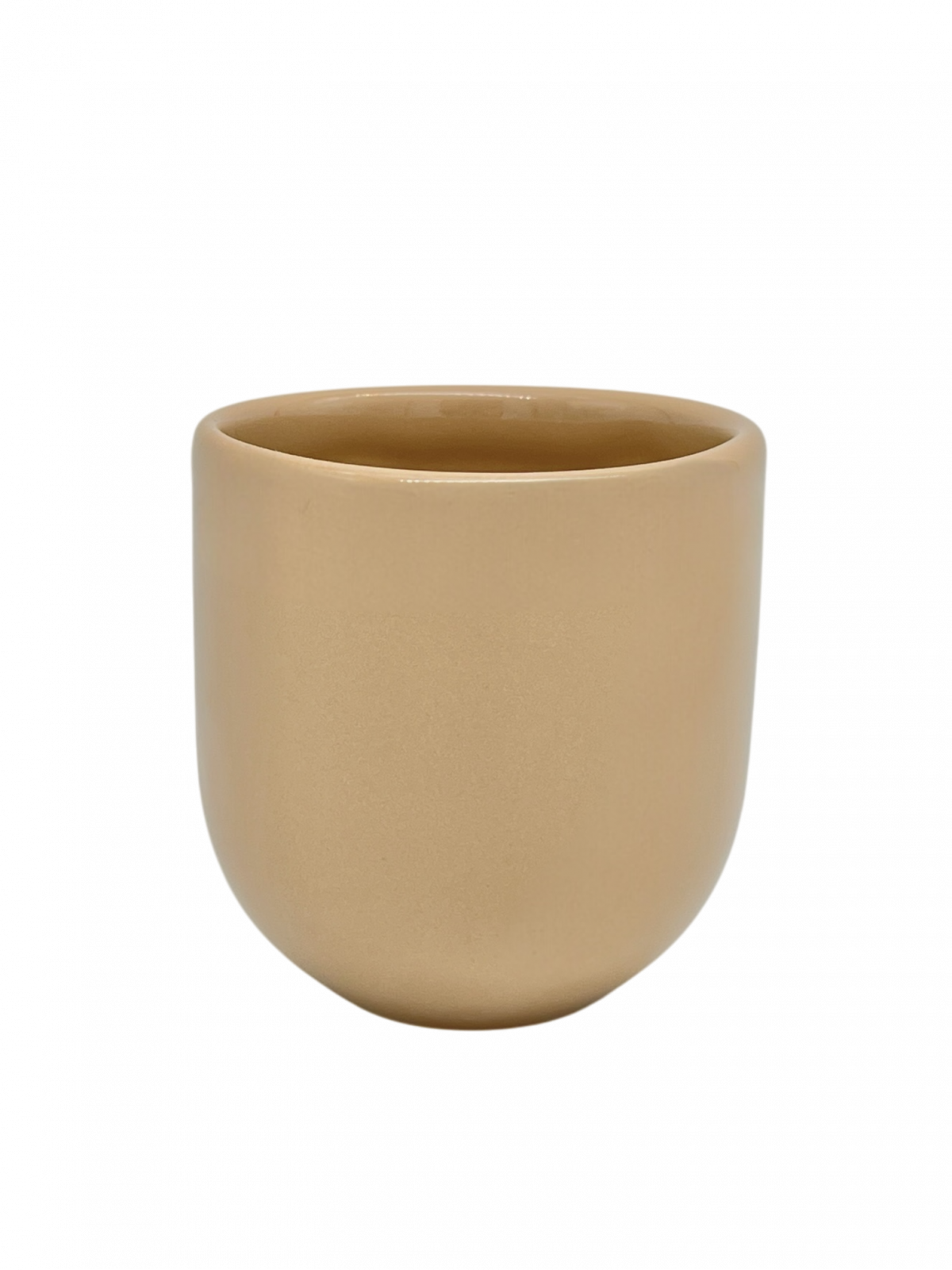 PAHAR CAFEA NOVUM BEJ DESCHIS (PANTONE Brazilian Sand, 250ML) GRESIE GLAZURATA MANUAL