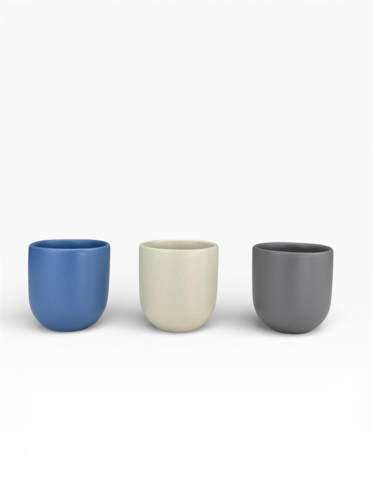 Set 3 cesti cafea Pahare Novum Trio Aurora, glazura mata, 250ml