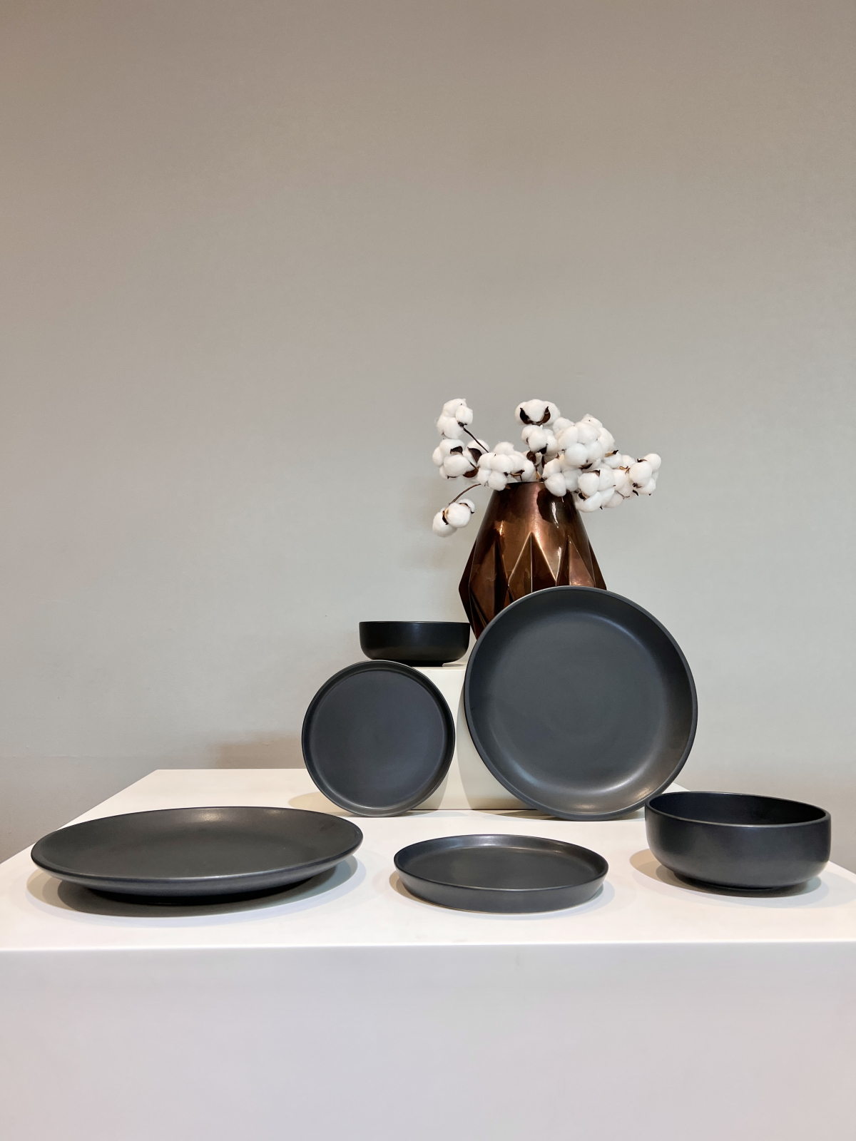 Set 2 Piese Vulcano DUO Lucios (Platou 29cm+Farfurie Lucioasa 20cm) 4