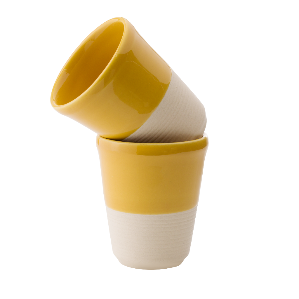 Pahar Arhitect Glaze Galben (2 Glazuri) 200 ml 2