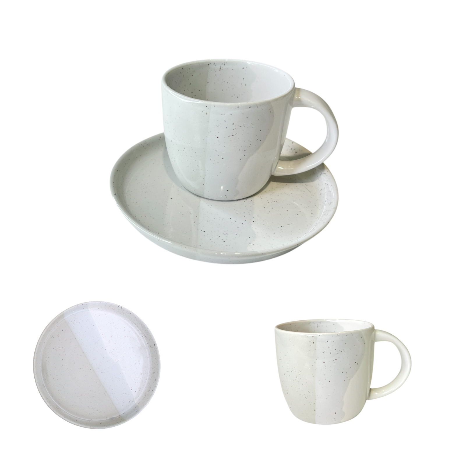 Set Cafea Cana si Farfurie Artizan Gri (1 cana 450ml, 1 farfurie 20cm) 4