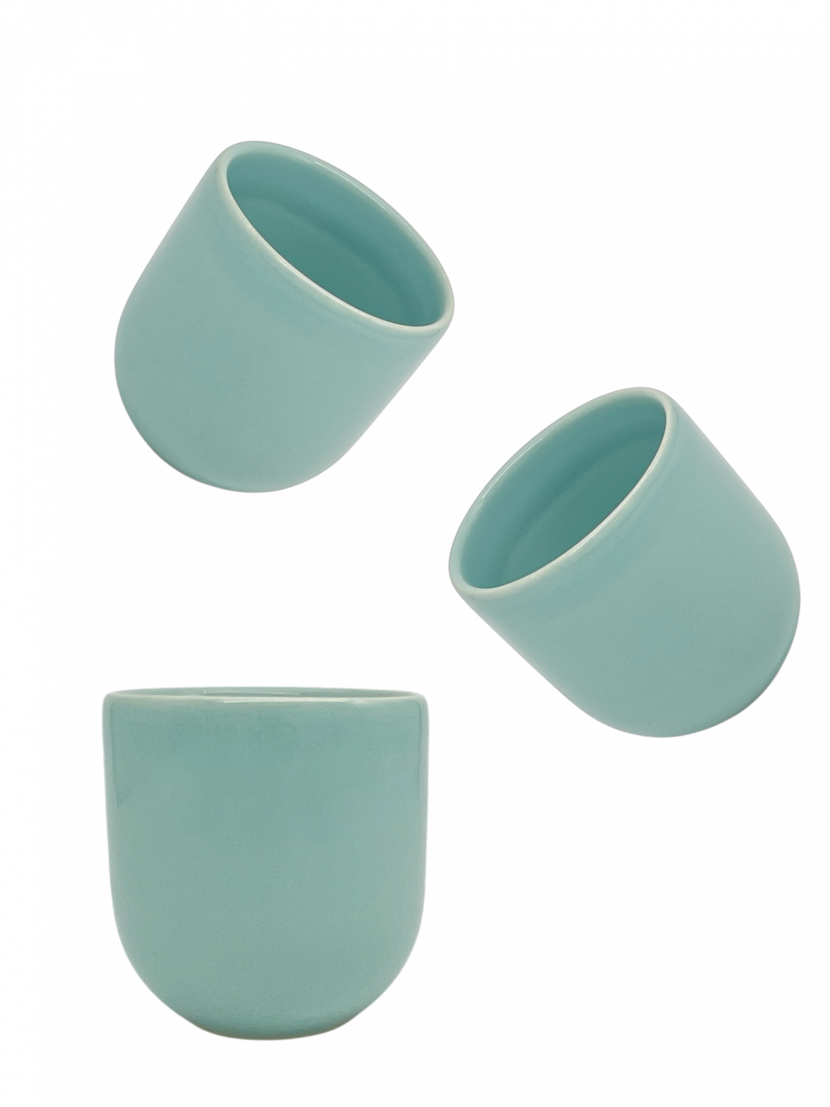 Pahar Cafea Albastru deschis (PANTONE Baby Blue, 250ml), gresie glazurata manual 4