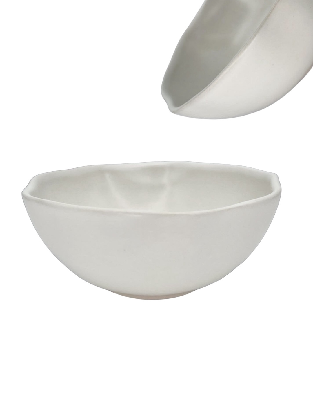 Bol NOVUM alb mat Milk Foam 15,5cm diametru, 7cm inaltime, 500ml  (gresie ceramica glazurata manual) 2