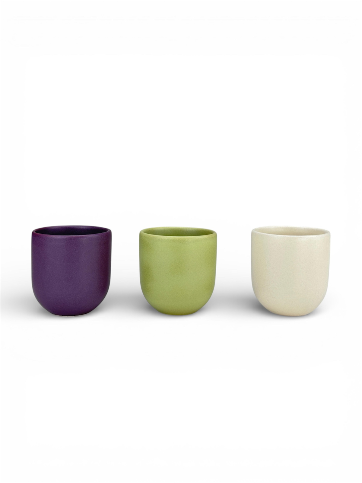 Set 3 cesti cafea Pahare Novum Trio Serenity, glazura mata, 250ml