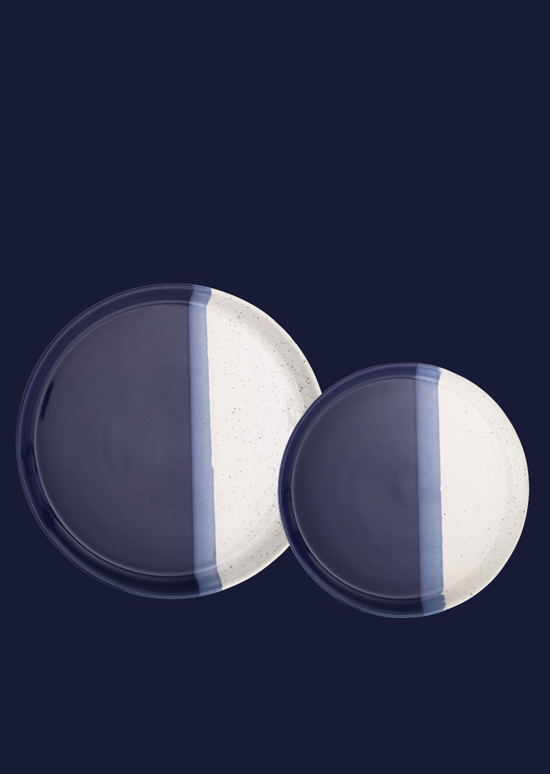 Set 2 Farfurii Artizan Albastru Arhitect (1 Farfurie 25 cm,1 Farfurie 20 cm)