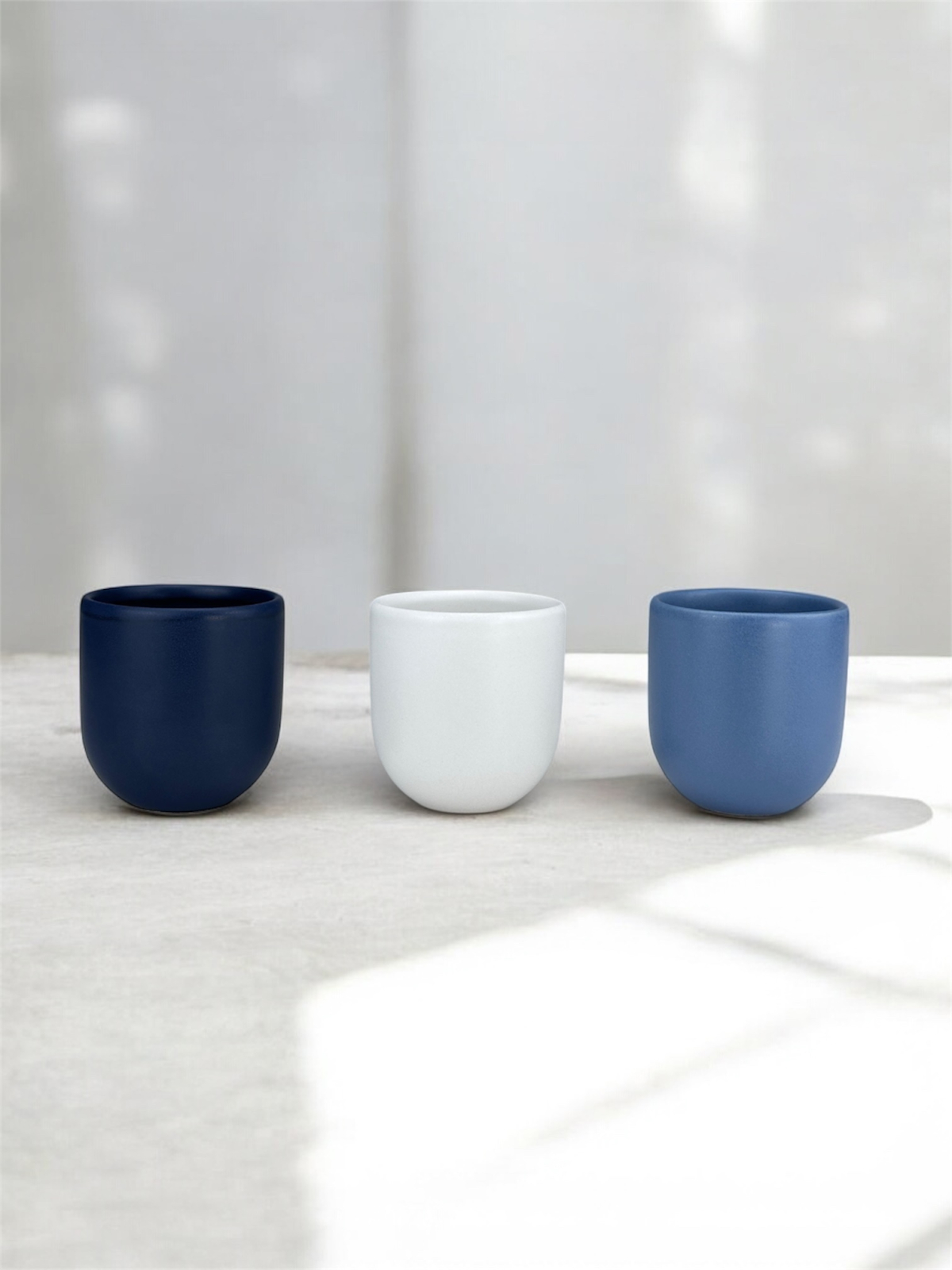 Set 3 cesti cafea Pahare Novum Trio Fjord, glazura mata, 250ml 2