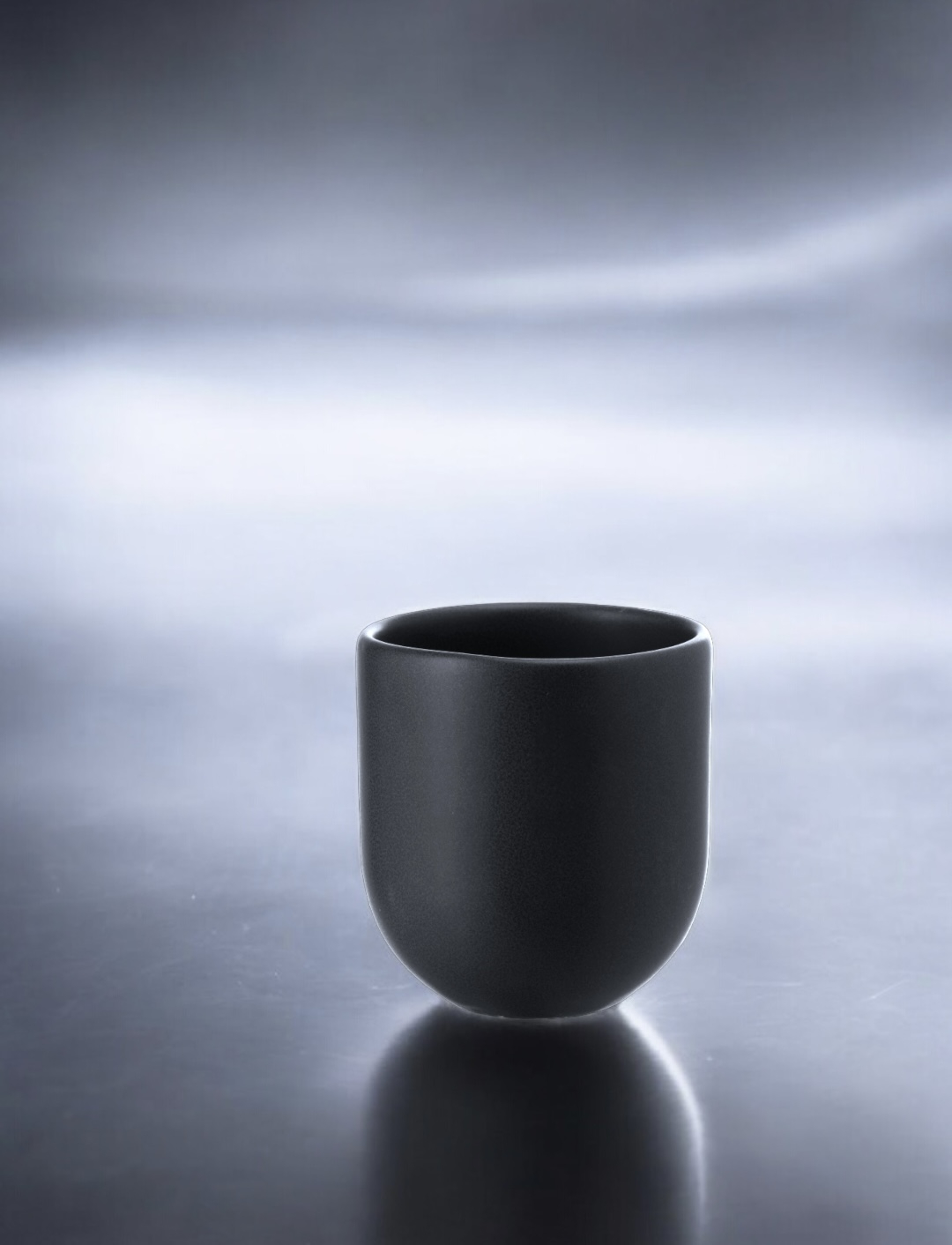 PAHAR CAFEA NOVUM VULCANO 150ML, NEGRU CARBON MAT (ESPRESSO, CAPPUCCINO) GRESIE GLAZURATA 2