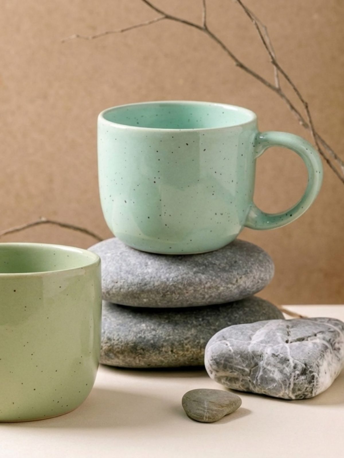 Cana cafea, Artizan Mineral Azur, glazura lucioasa, 400ml 4