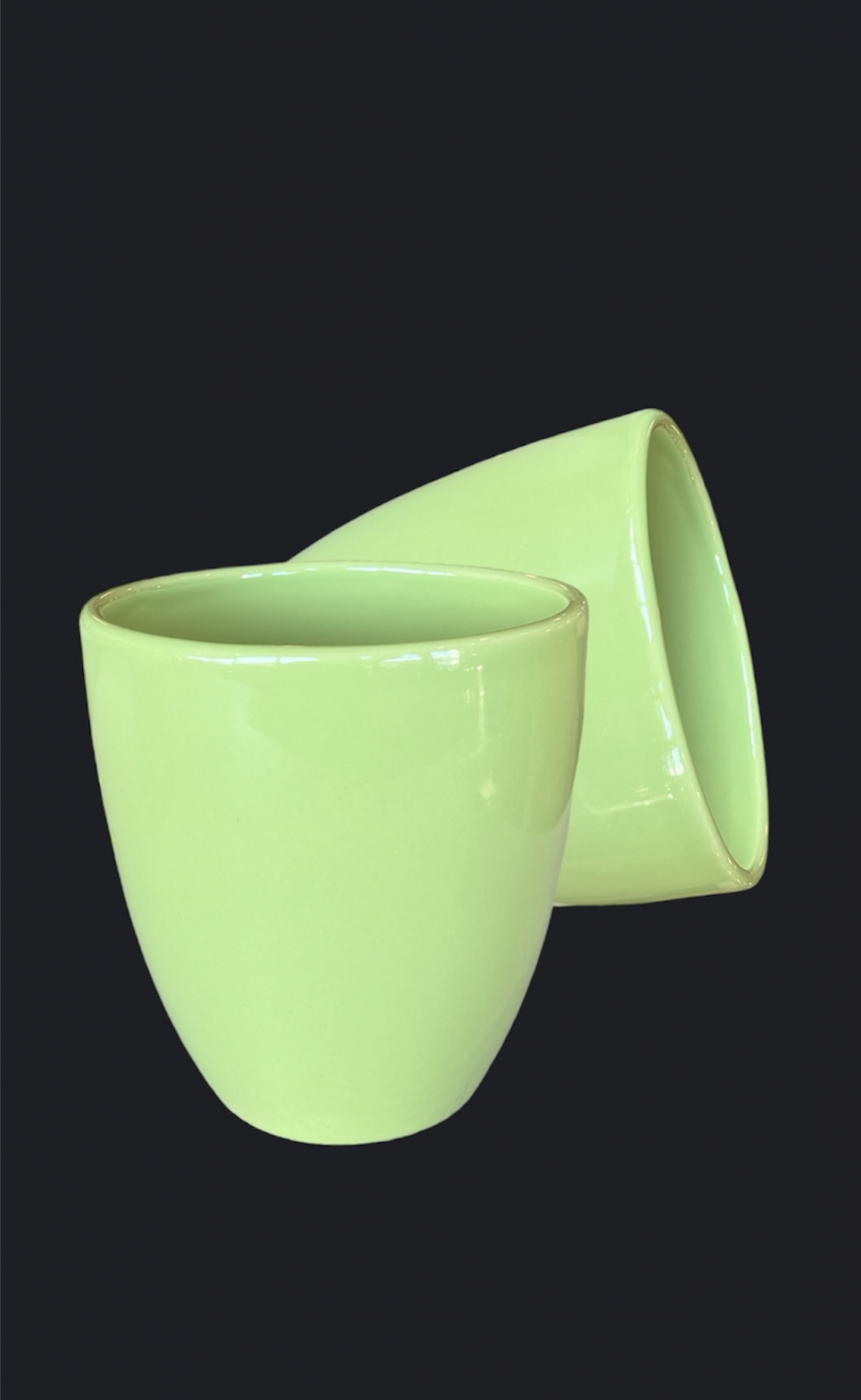 Ghiveci HOME Verde Lime (Diametru 13cm Inaltime 14cm) masca ceramica flori 5