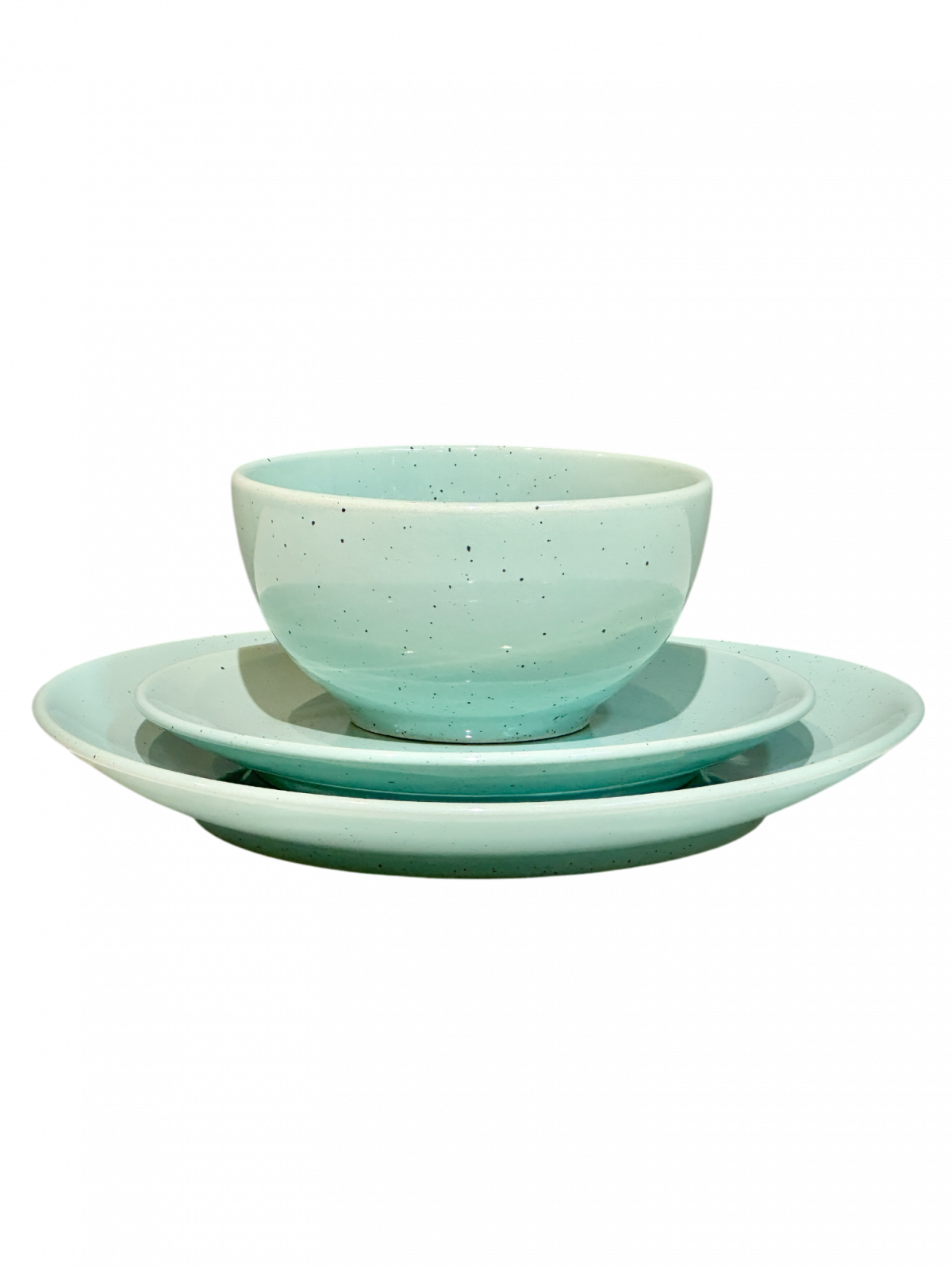 Set Farfurii 3 piese Mineral Aquamarine ( 1 Farfurie 26cm, 1 Farfurie 20cm, 1 Bol 480ml) 2
