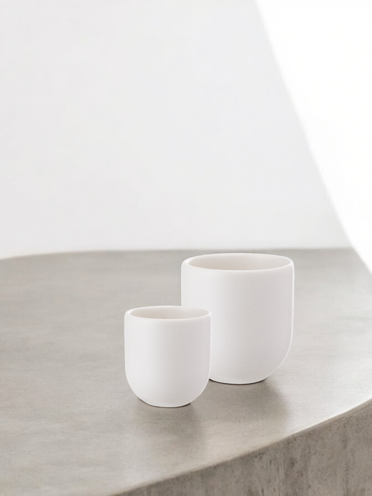 SET 2 PAHARE CAFEA NOVUM ALB MAT (1 PAHAR 150ML, 1 PAHAR 80ML) 5
