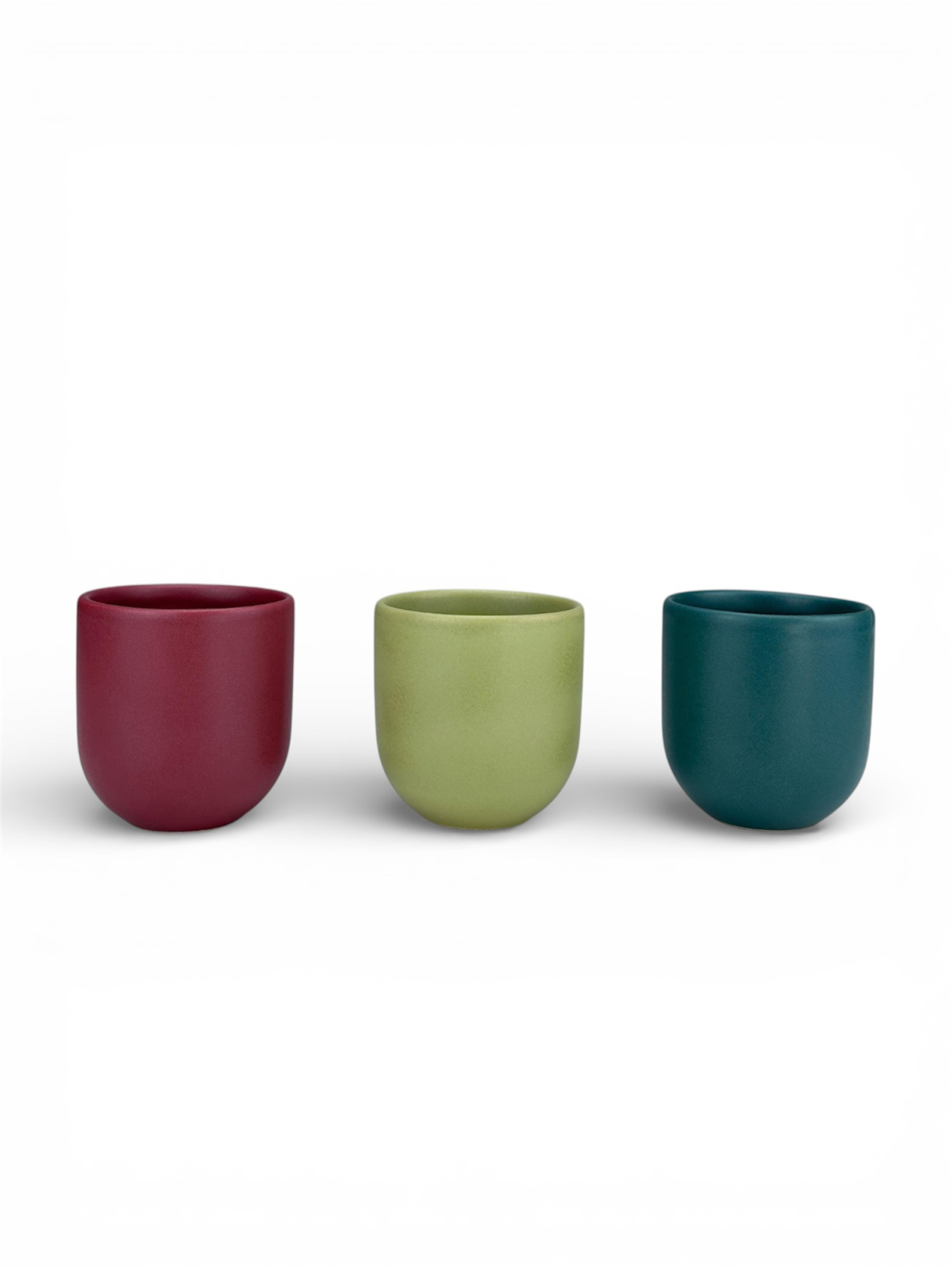 Set 3 cesti cafea Pahare Novum Trio Terra, glazura mata, 250ml